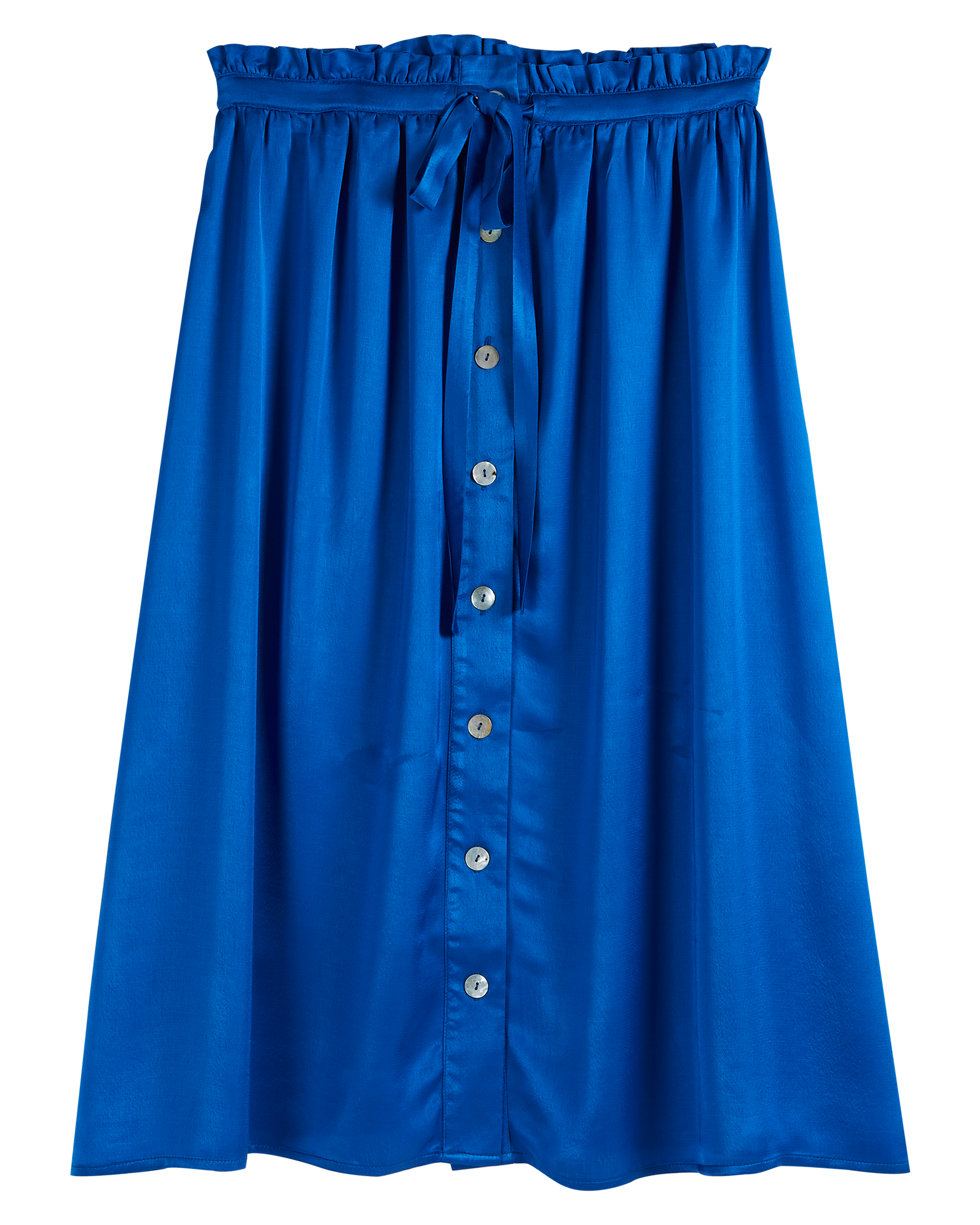 Jupe midi bleu saphir