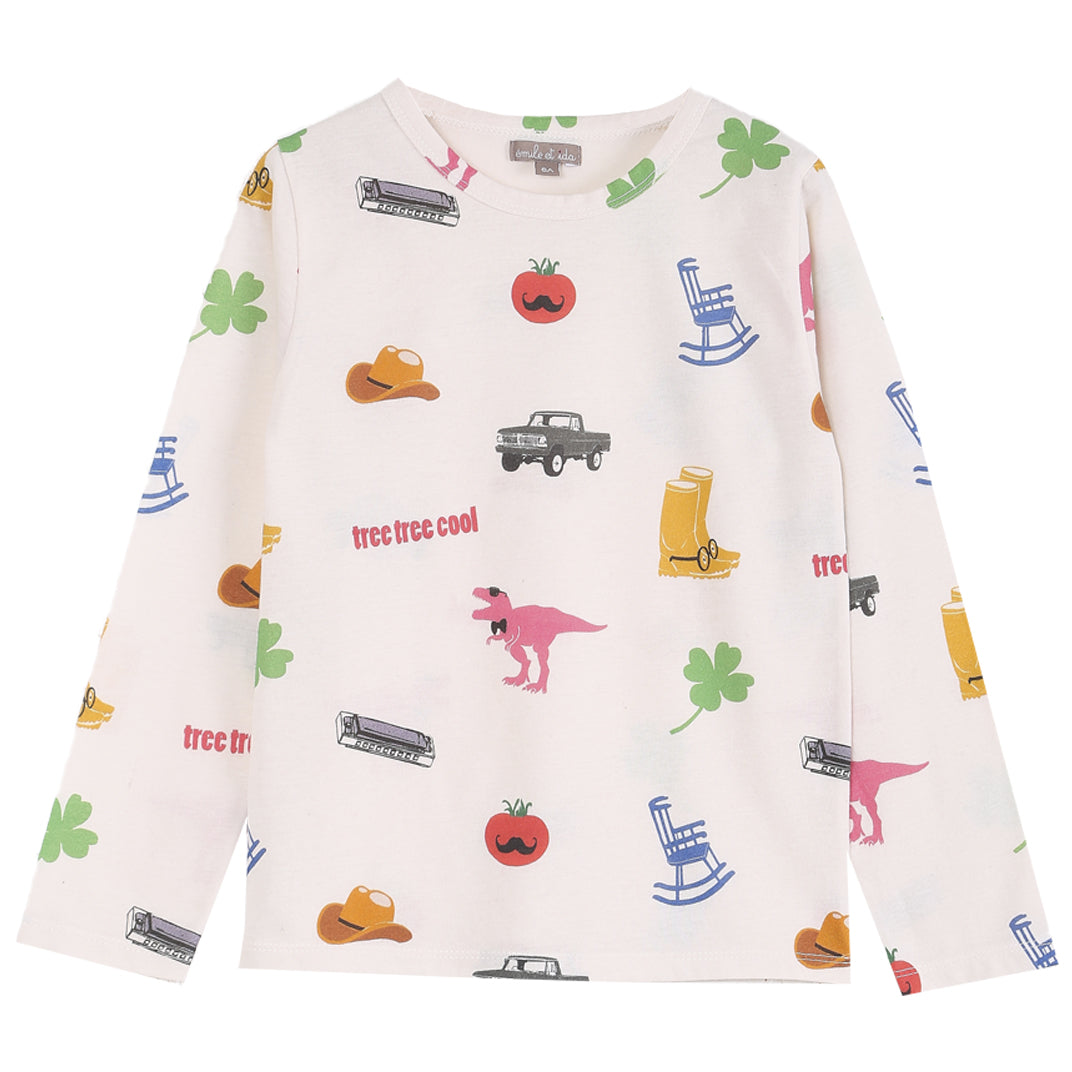 tee shirt en coton bio ecru imprime america