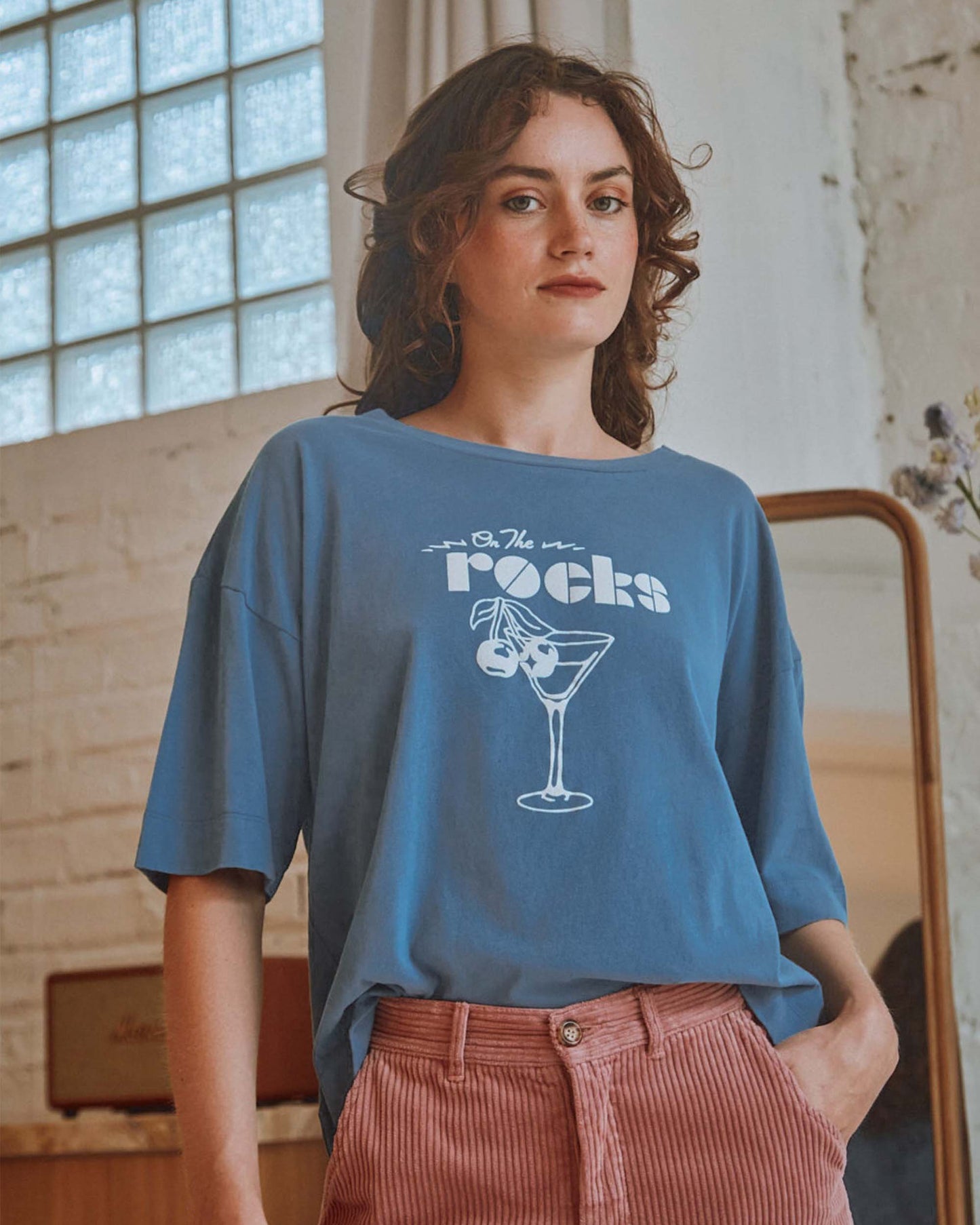 T-shirt On the Rocks coton bio bleu