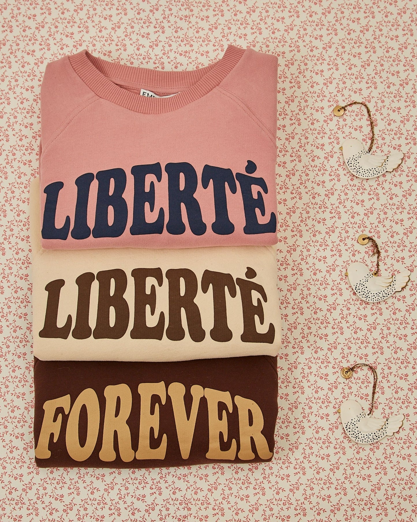 Sweat Liberté coton bio blush