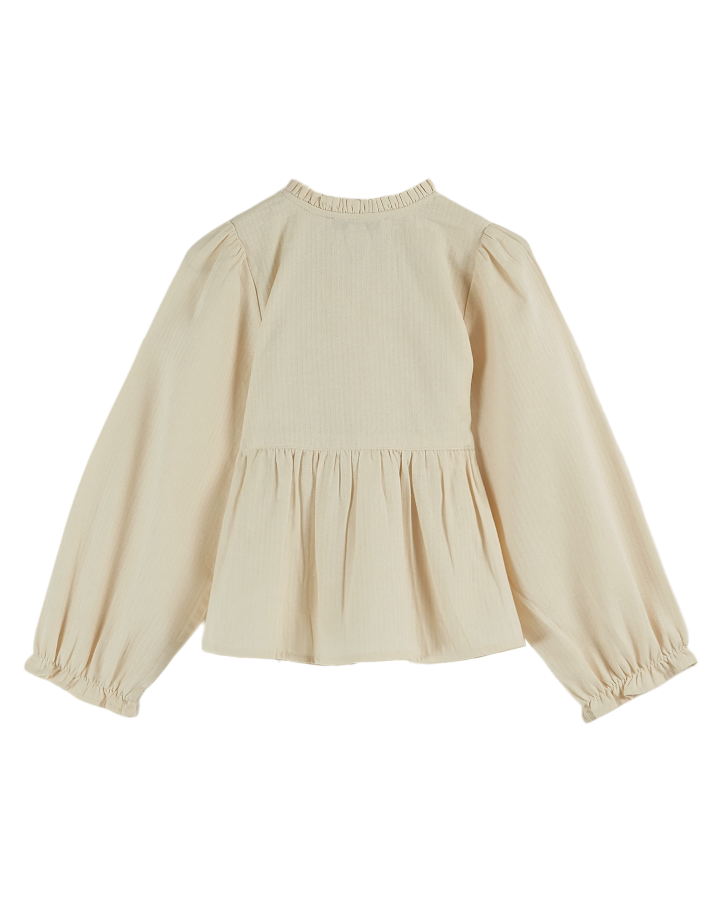 Blouse smockée crème