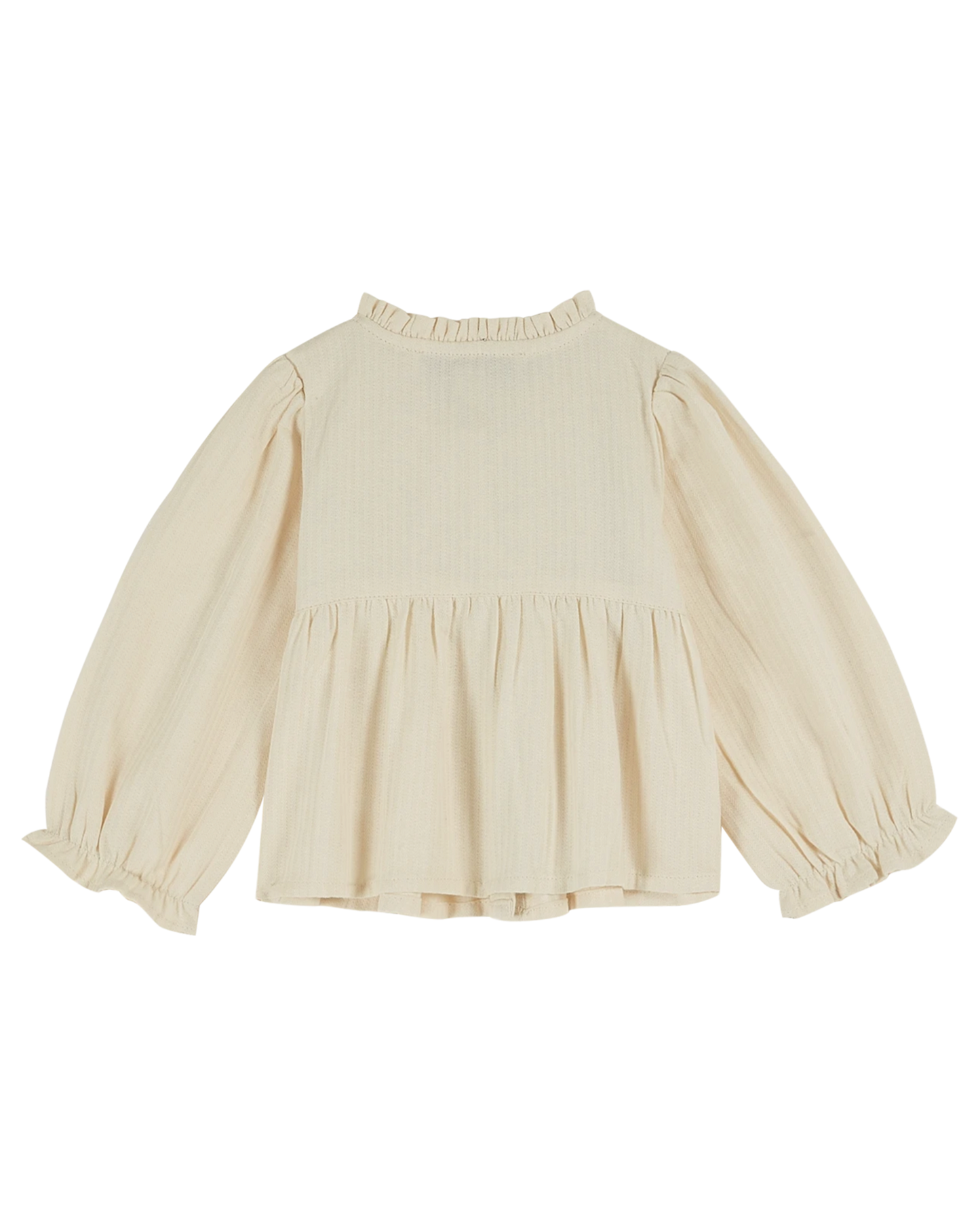 Blouse smockée crème