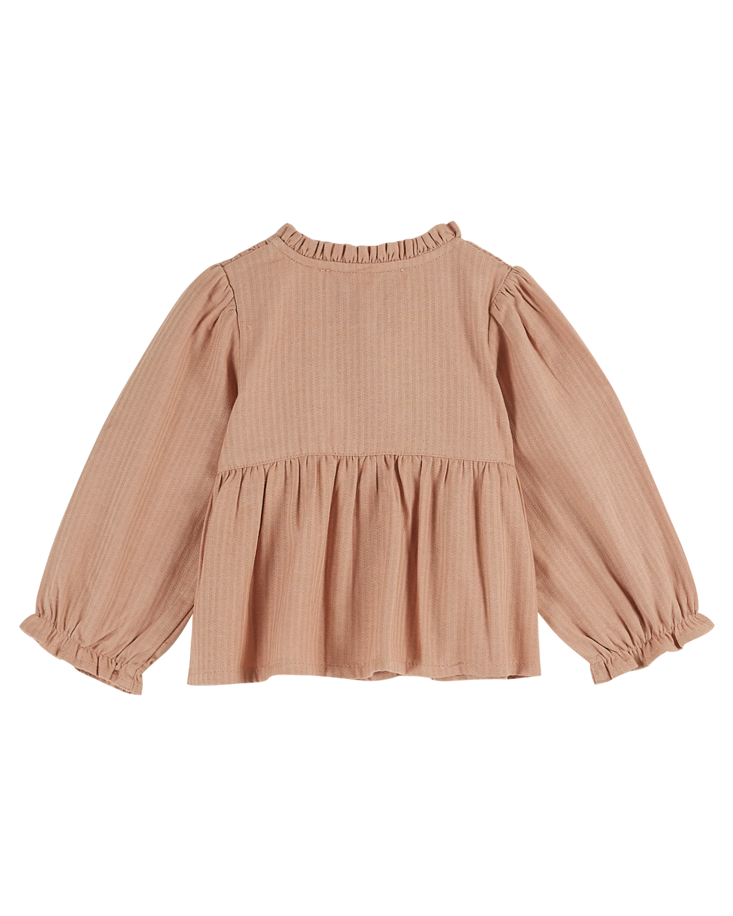 Blouse smockée poudre