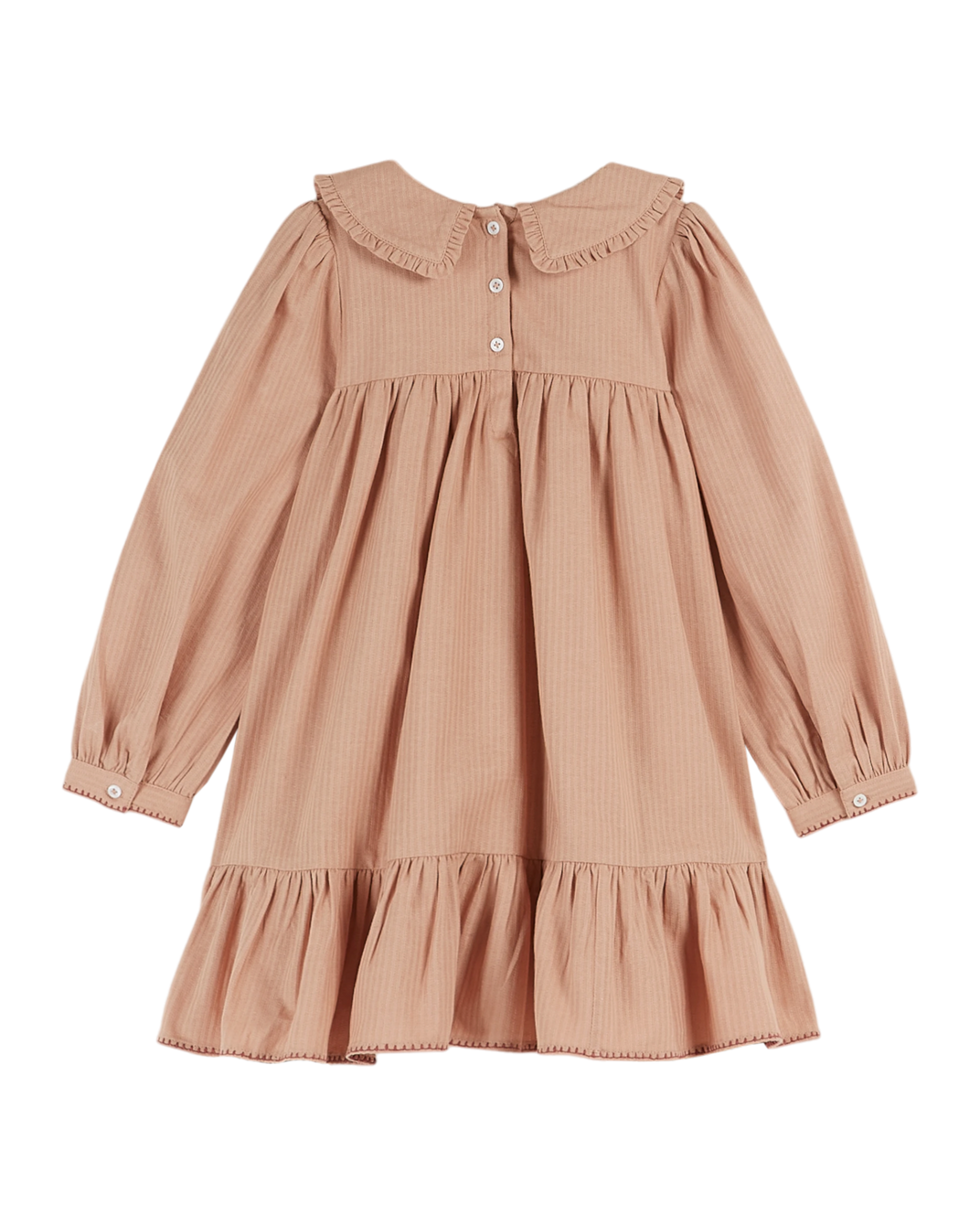 Robe vintage smockée poudre