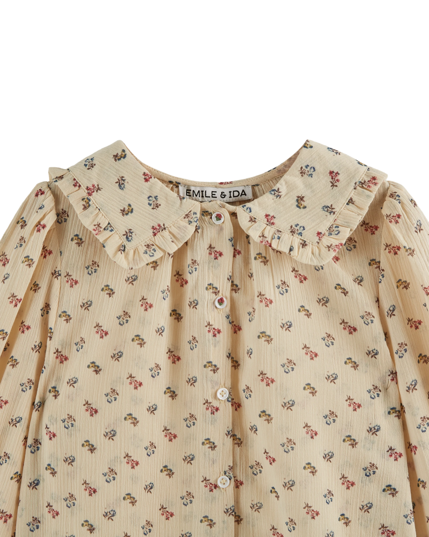 Blouse à fleurs Sorgue écru