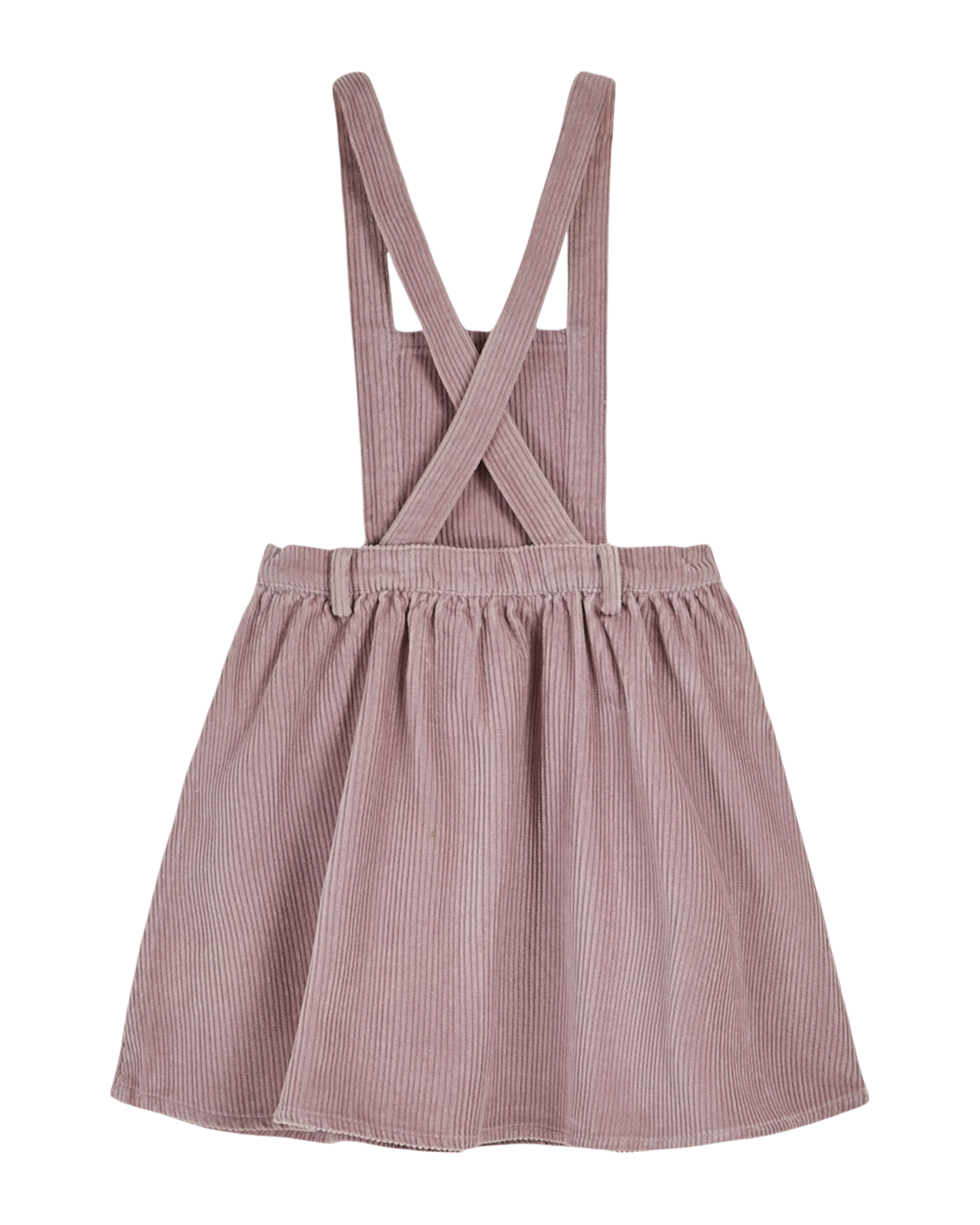 Robe tablier velours mauve