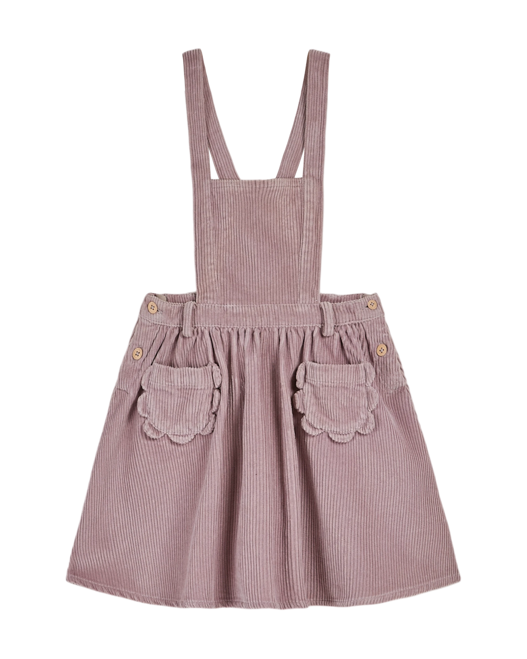 Robe tablier velours mauve