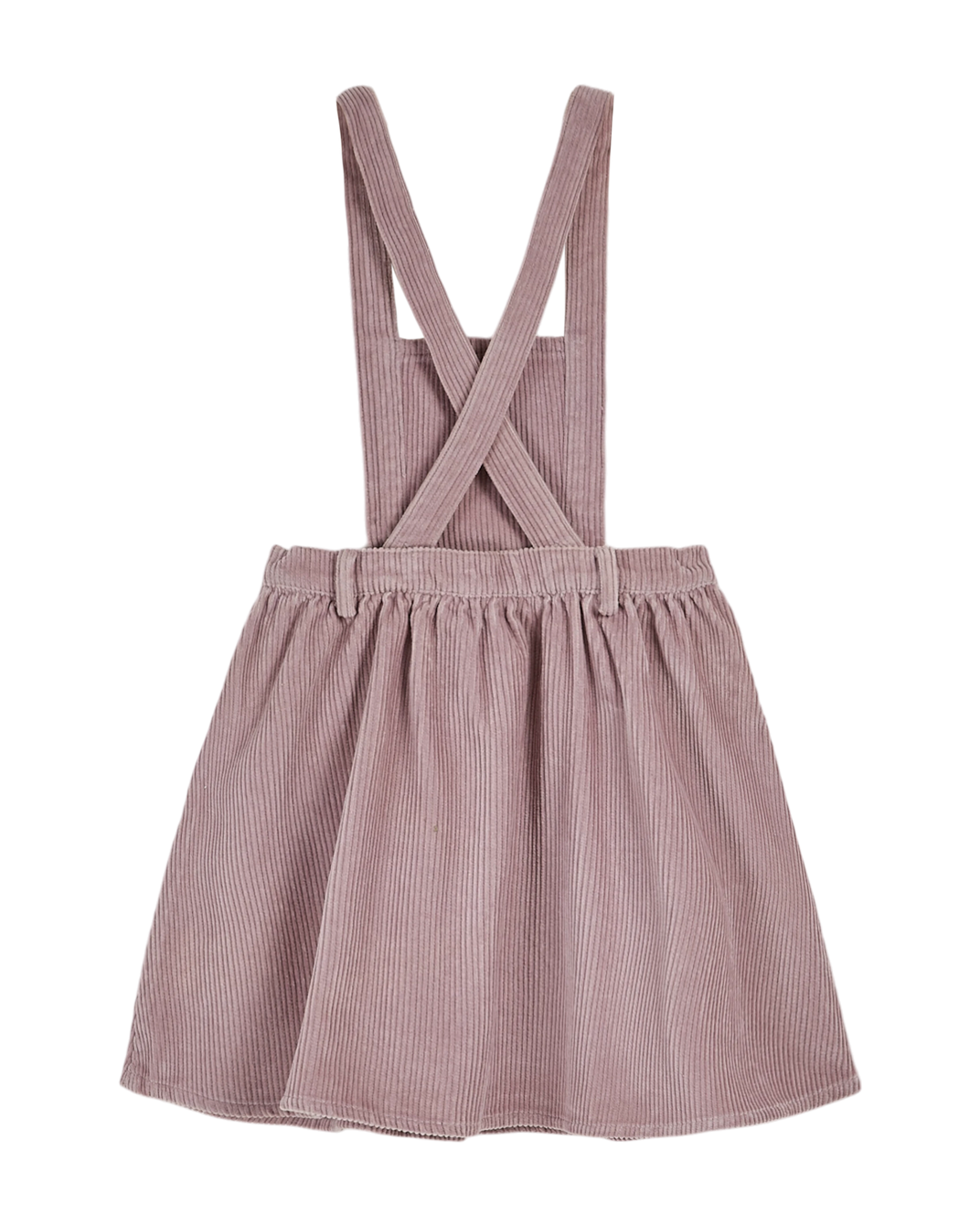 Robe tablier velours mauve