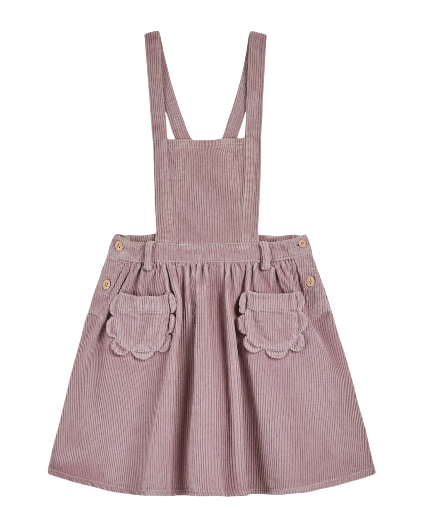 Robe tablier velours mauve