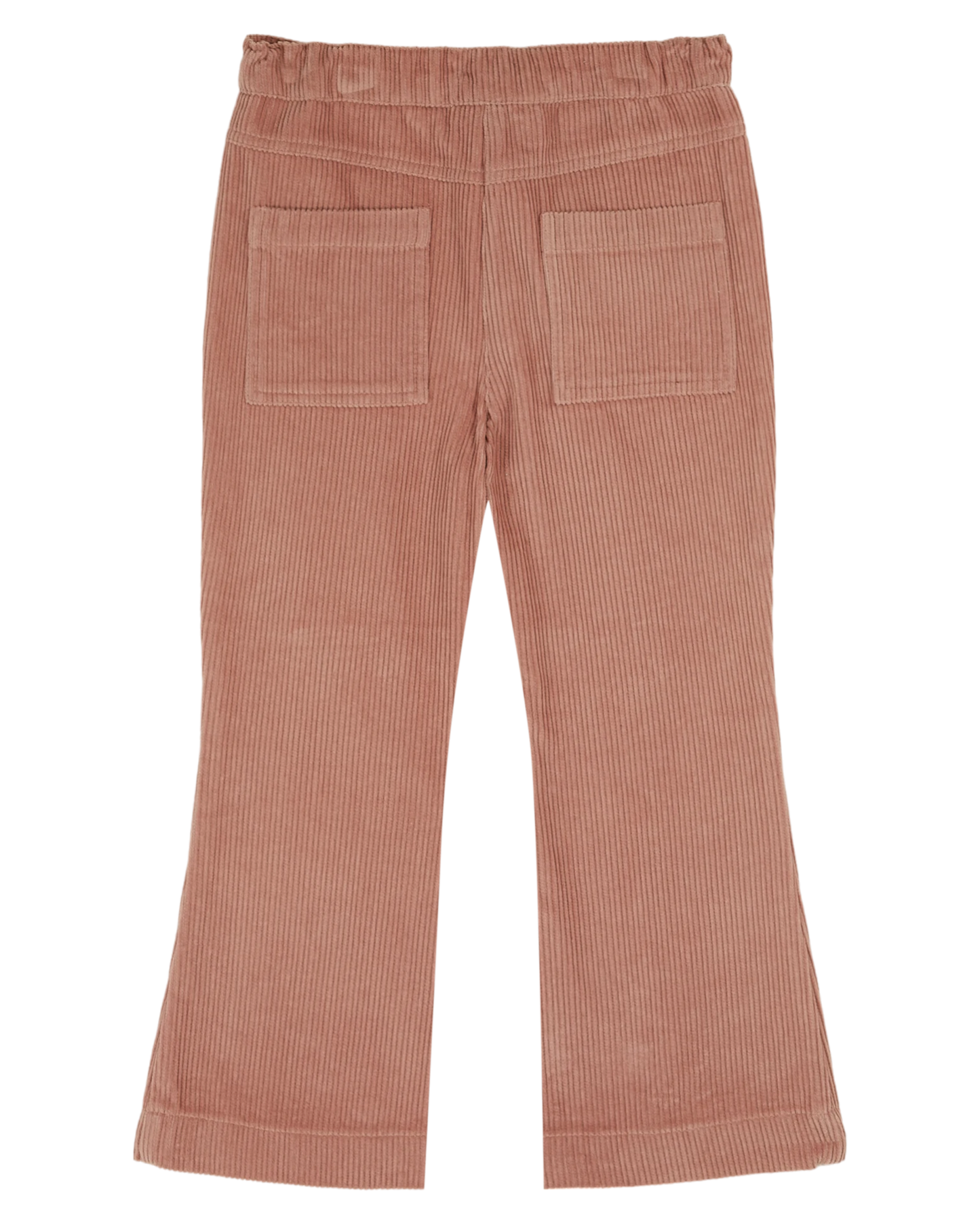 Pantalon évasé velours poudre