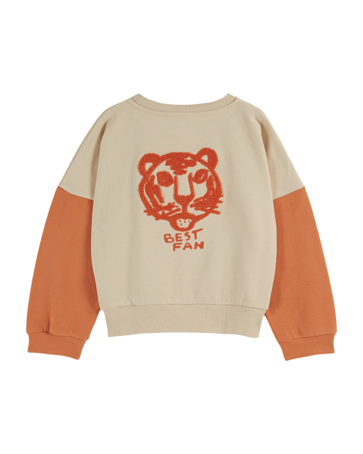 Sweat coton bio bicolore greige