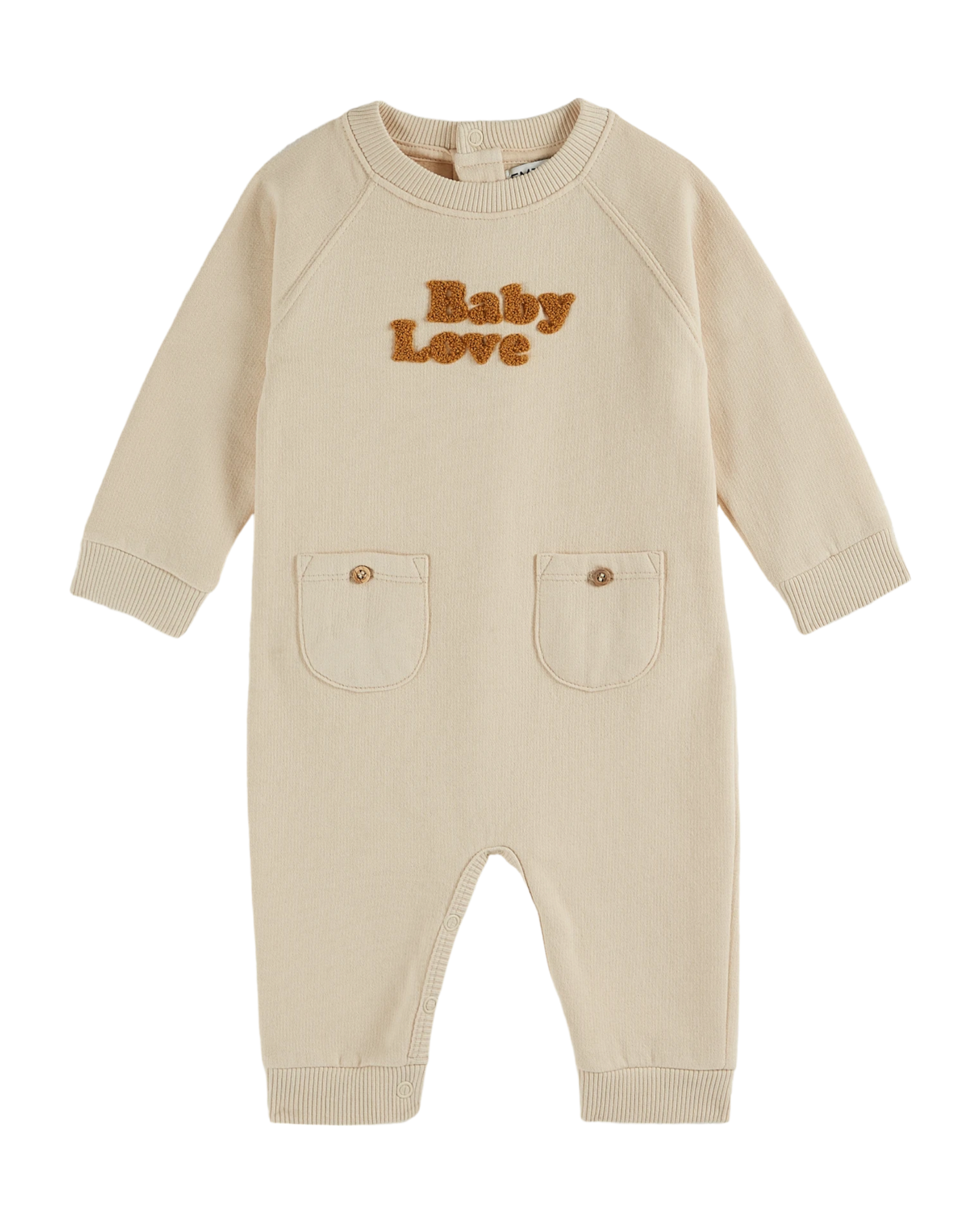 Combinaison coton bio baby love brioche