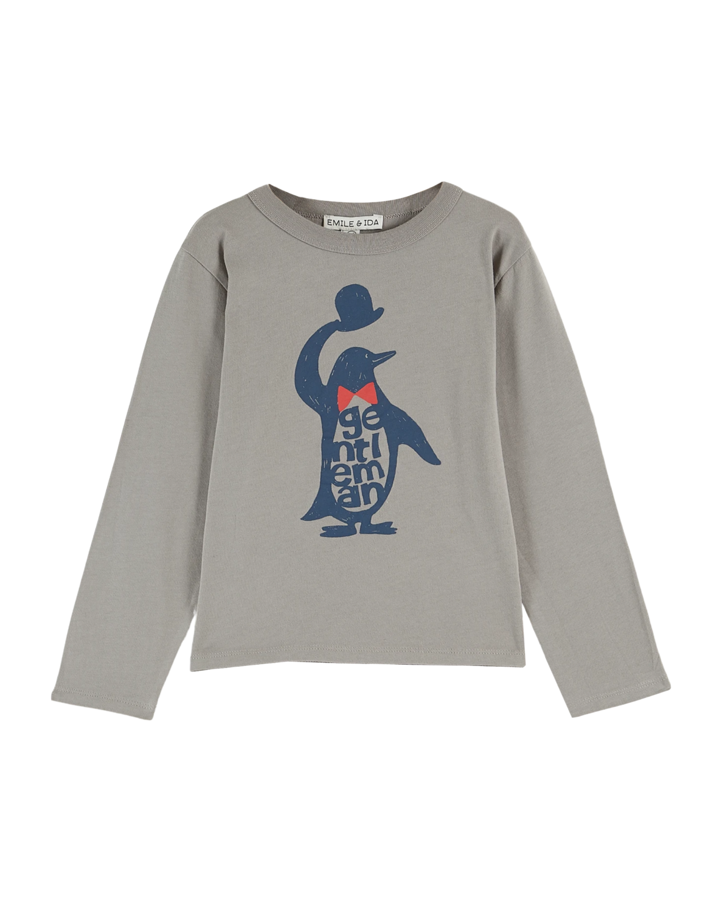 T-shirt coton bio pingouin gris