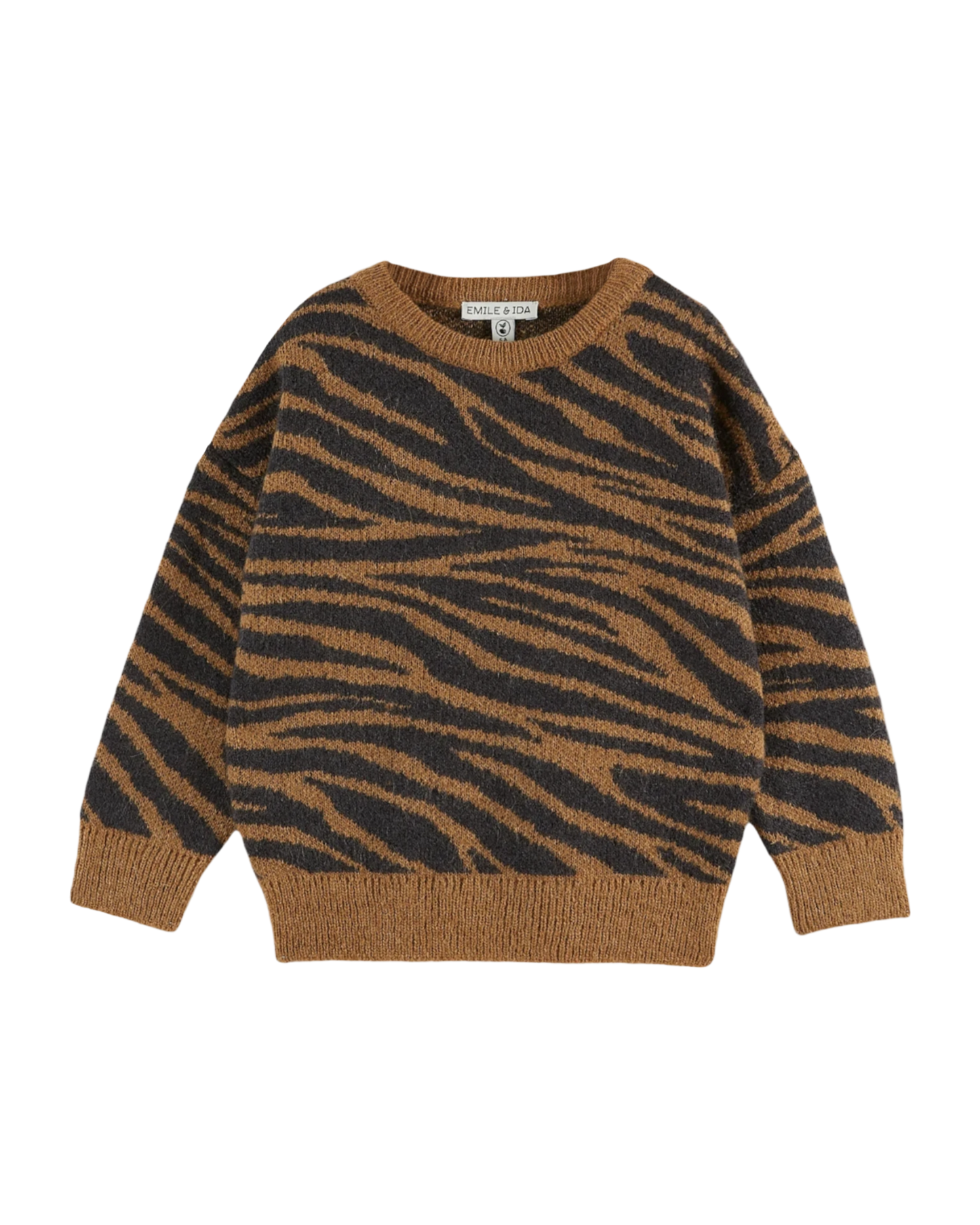 Pull jacquard enfant zèbre