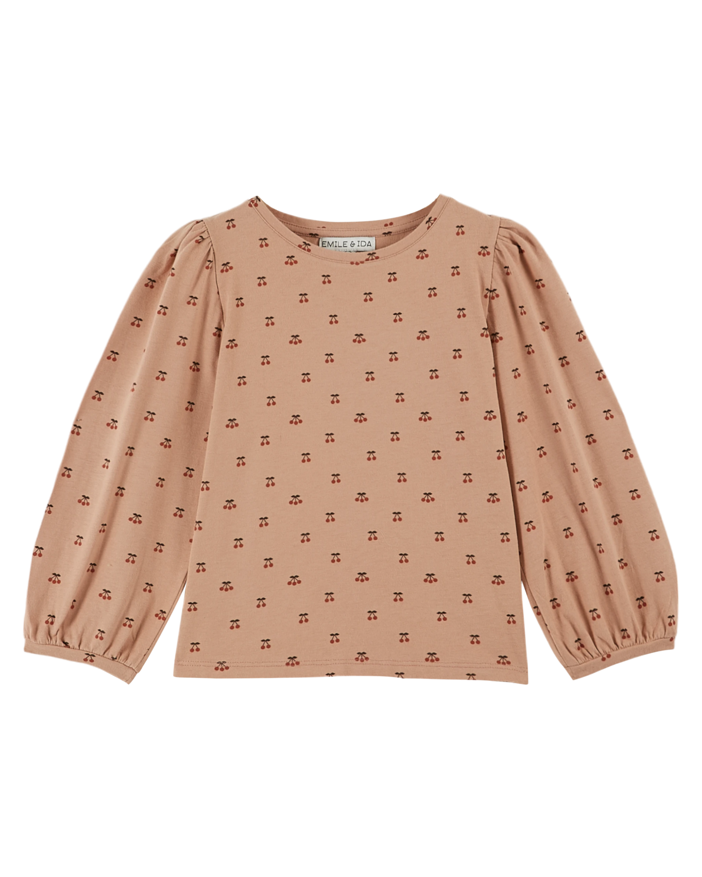 T-shirt coton bio petite cerise pivoine