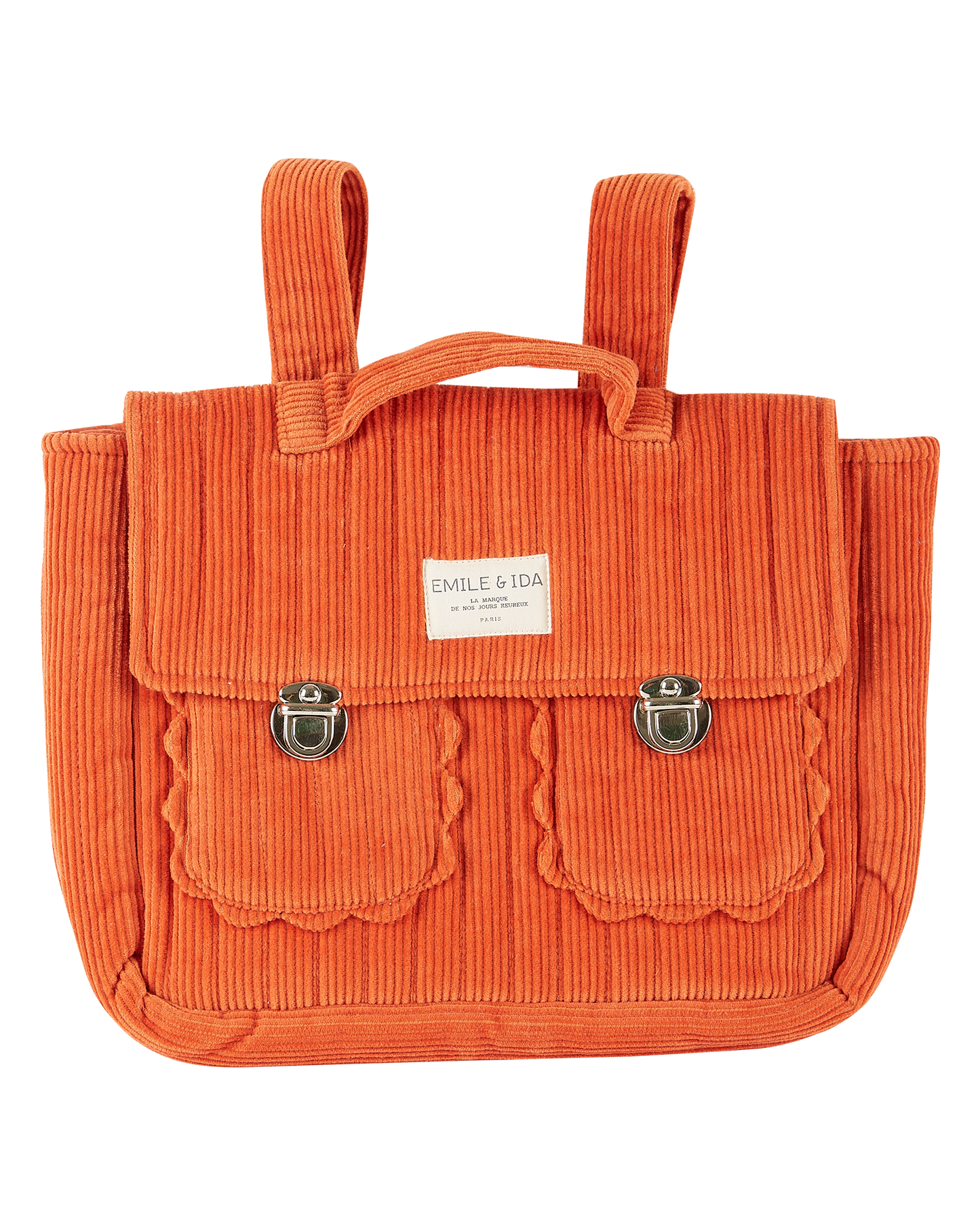 Cartable velours orange