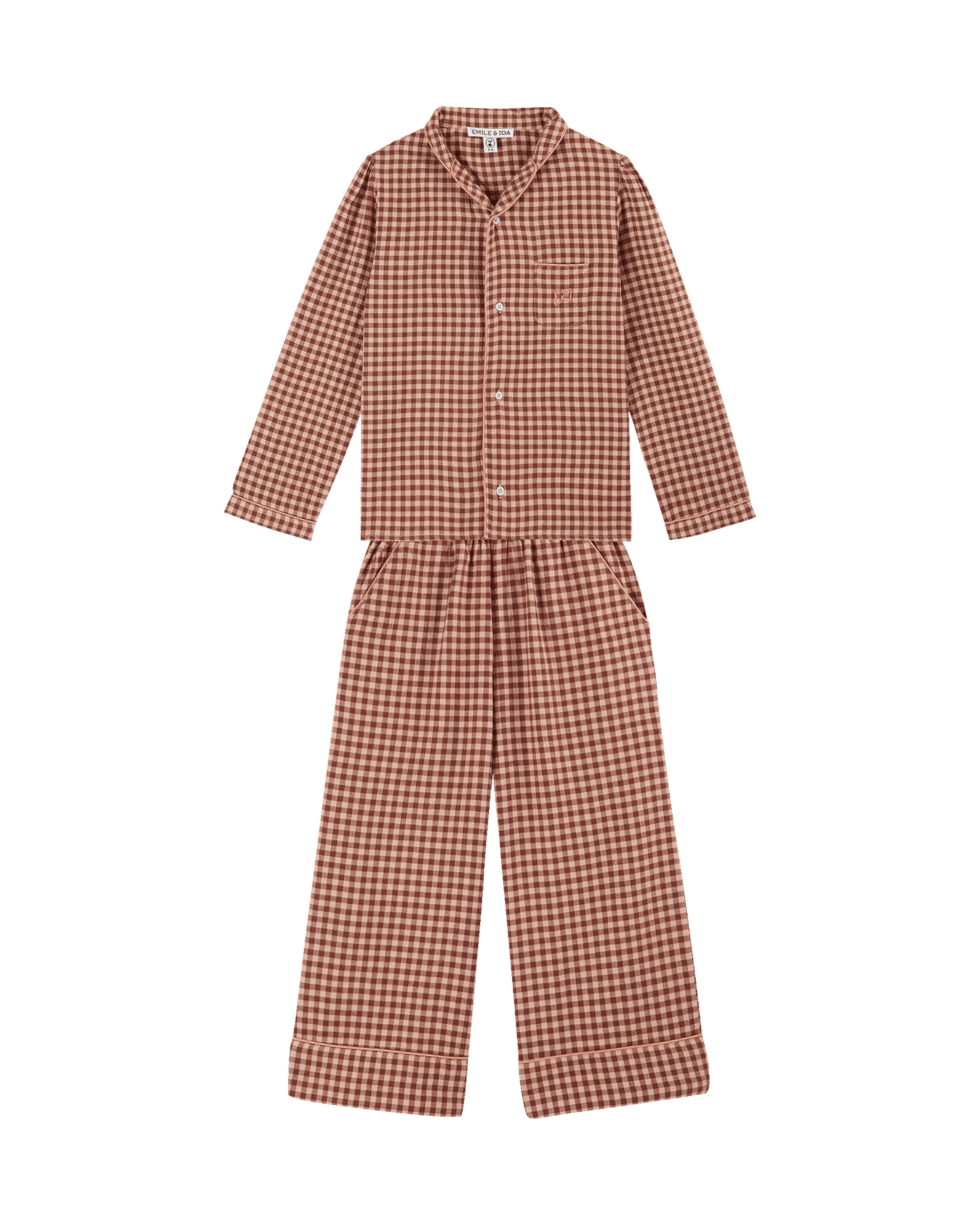 Pyjama enfant vichy rose