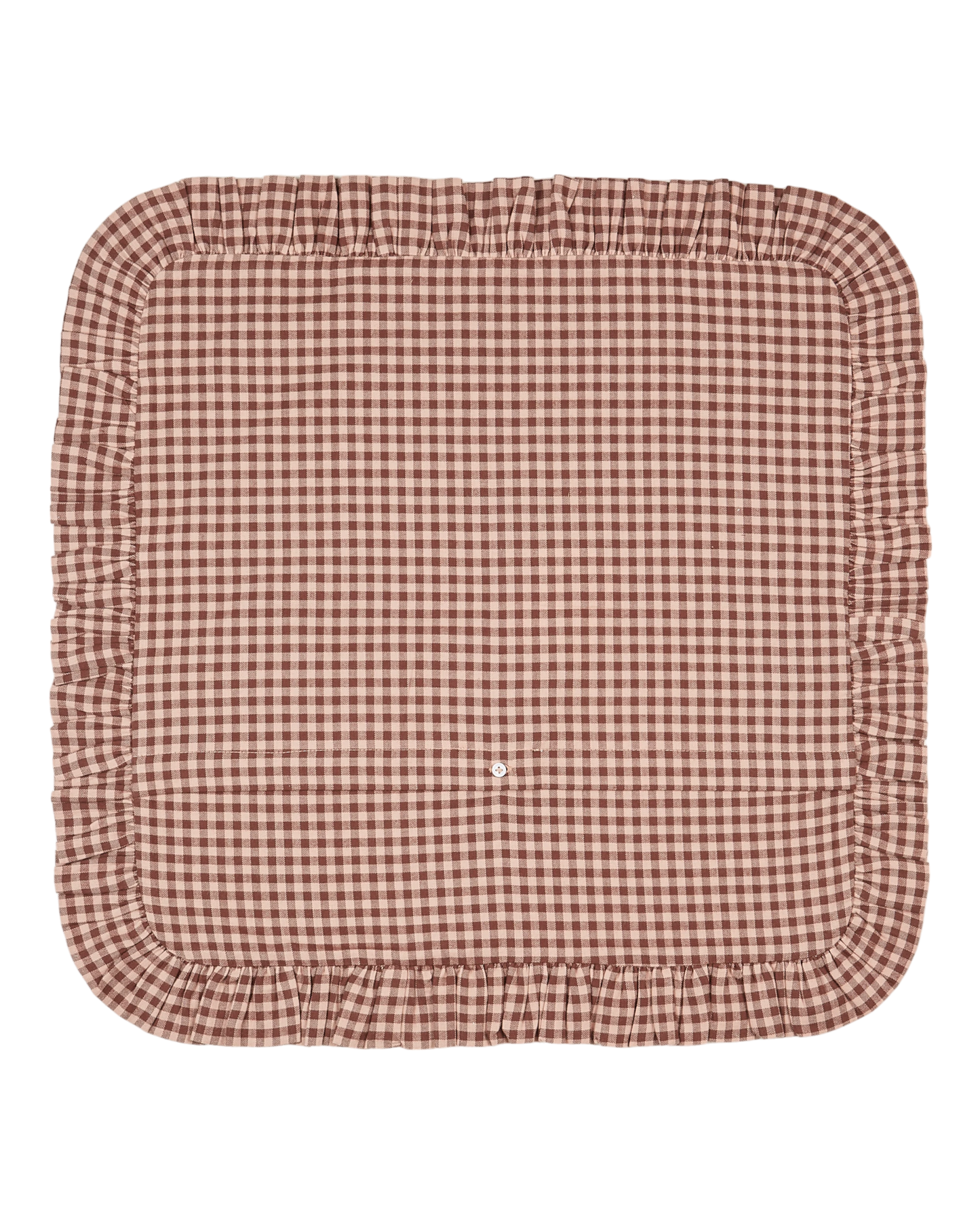 Housse de coussin vichy poudre 50x50cm