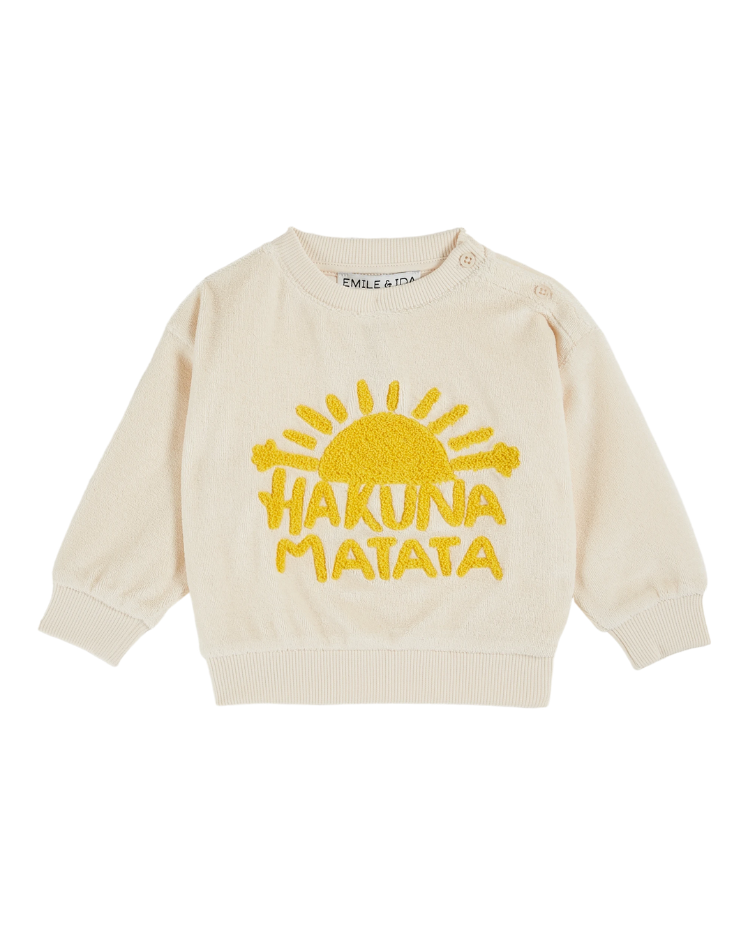 Sweat éponge Hakuna Matata crème