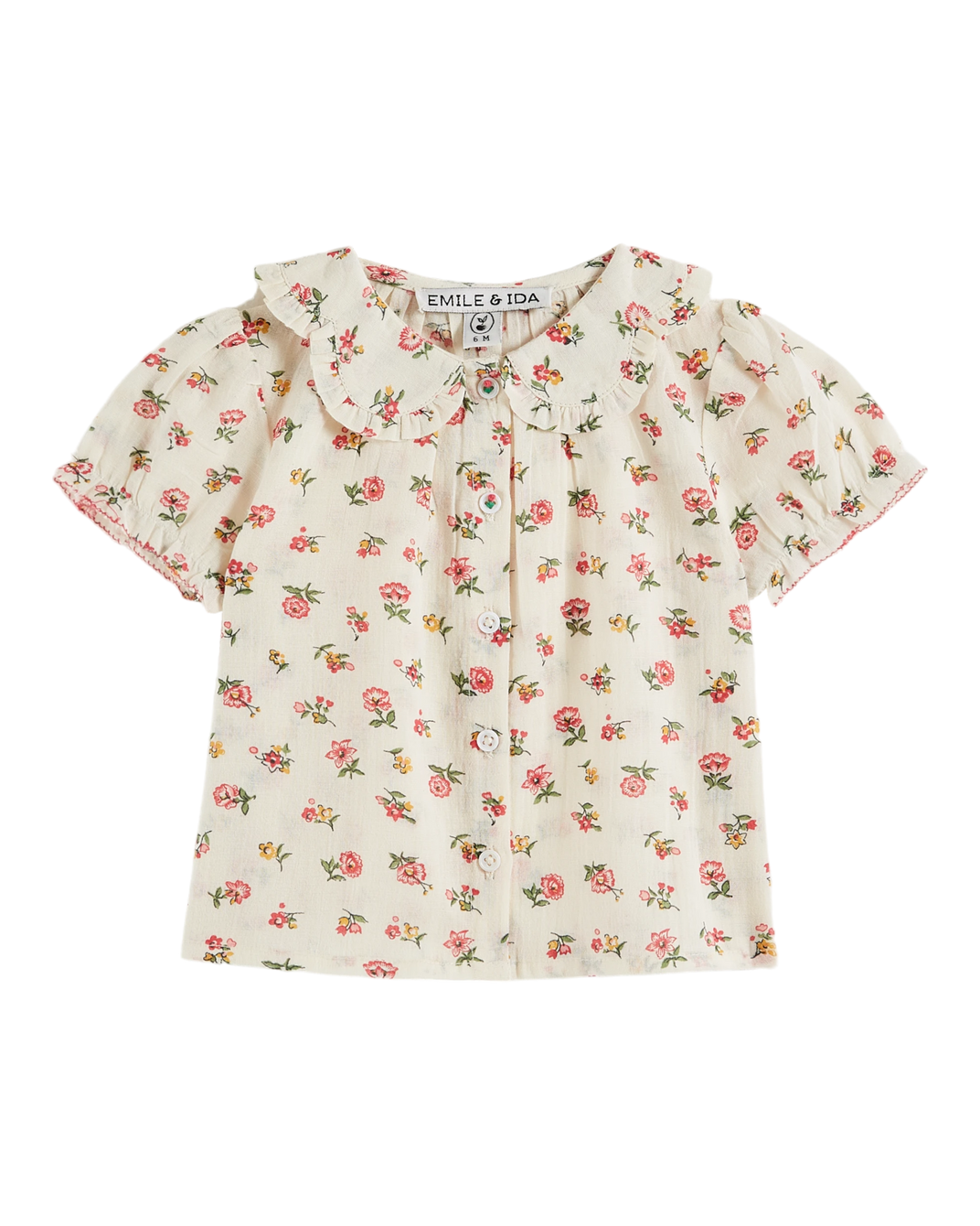 Blouse col fleurs Floresco