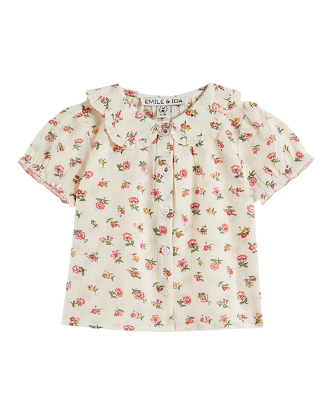 Blouse col fleurs Floresco