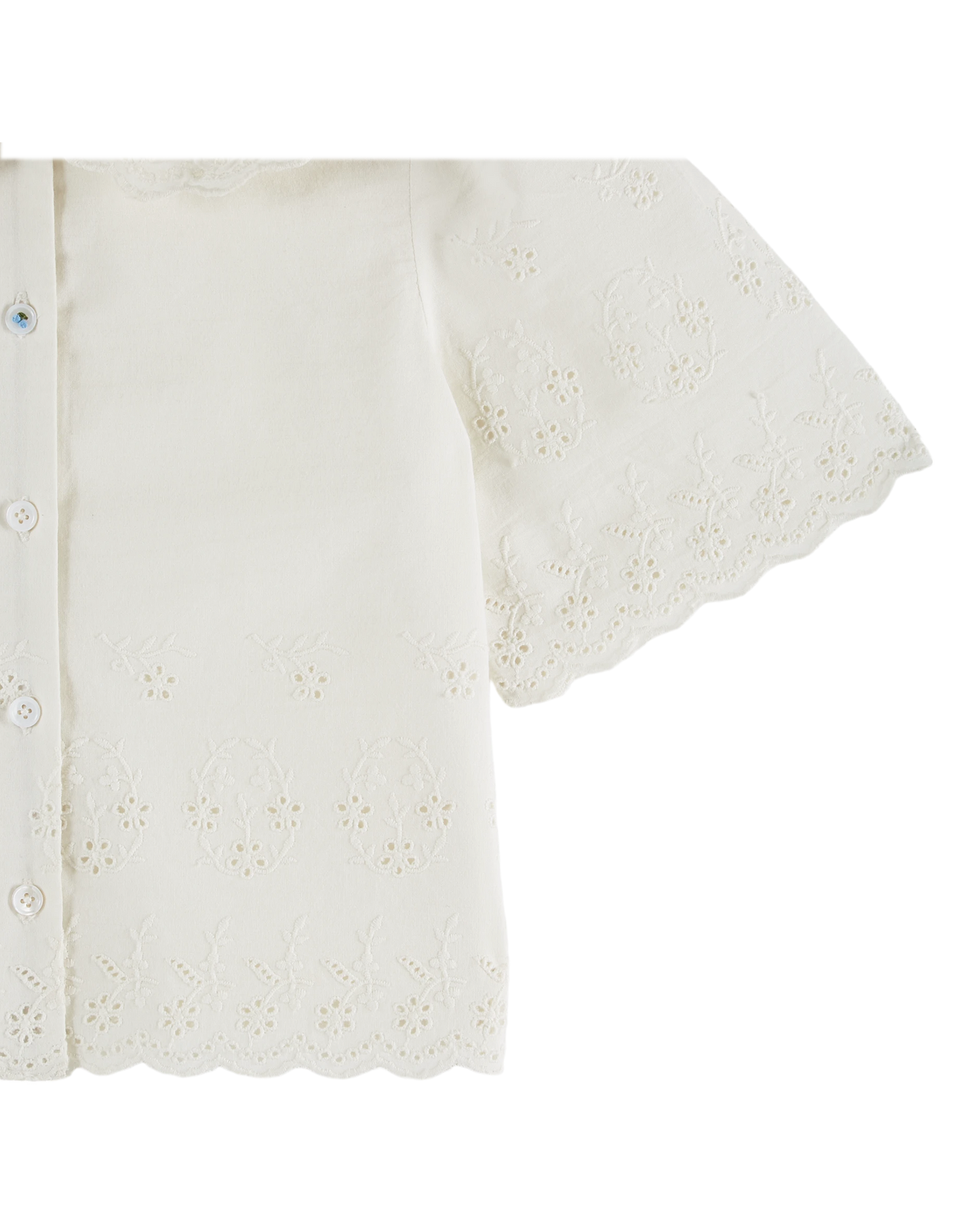 Blouse broderie anglaise blanc