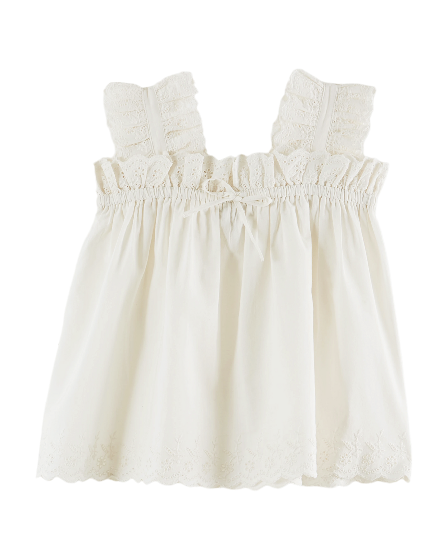 Top broderie anglaise blanc