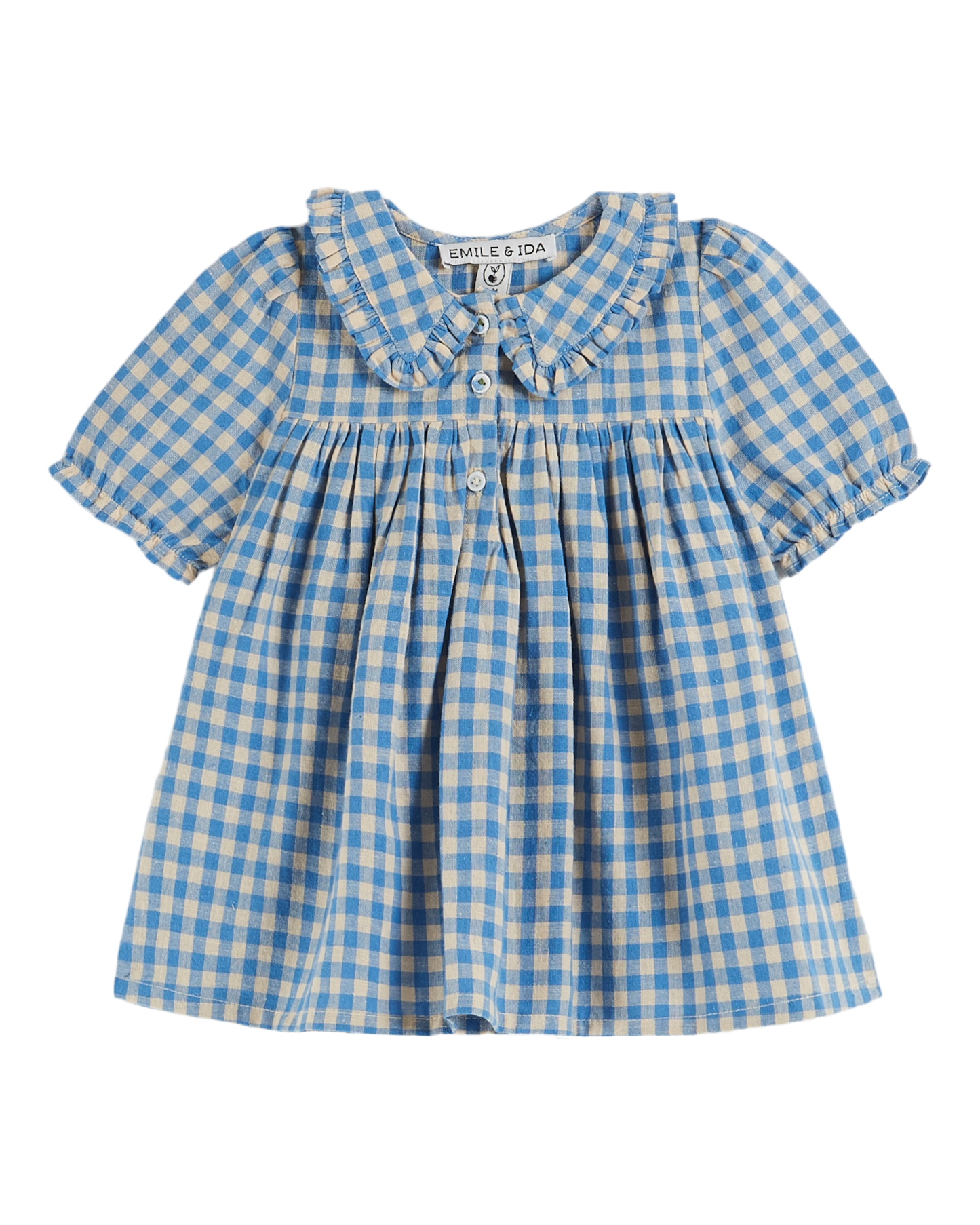 Robe ample vichy bleu