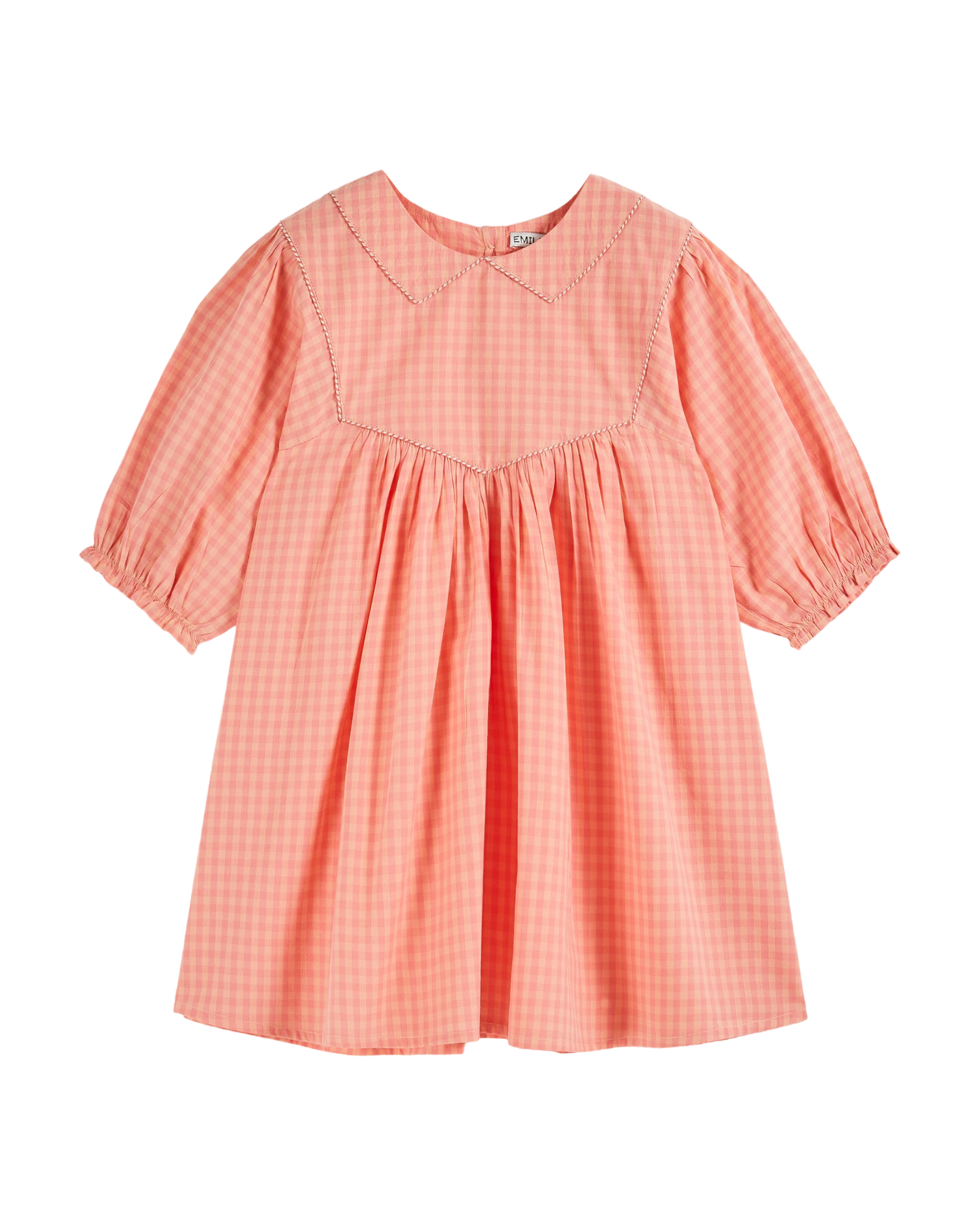 Robe ample vichy pivoine