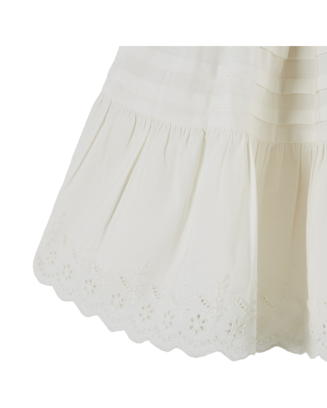 Jupe broderie anglaise blanc