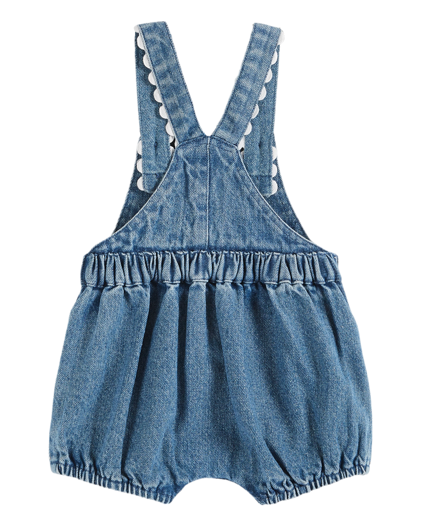 Salopette brodée cerise denim