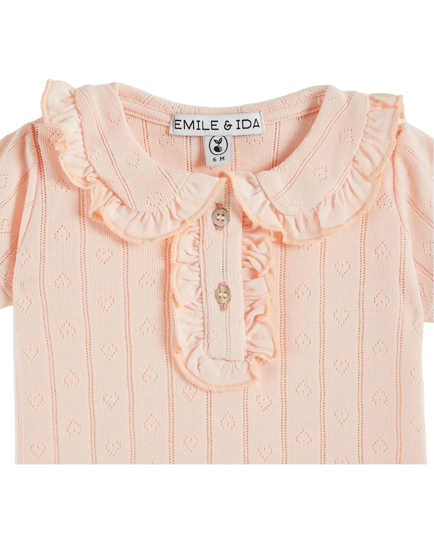 Polo pointelle modal rose pastel