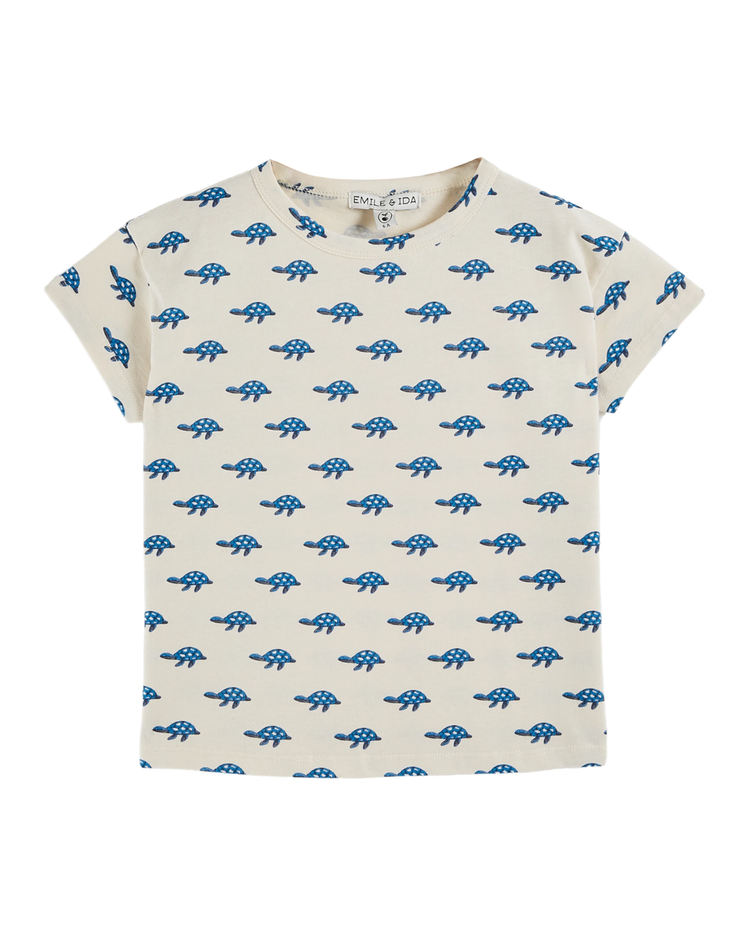 T-shirt coton bio tortues écru