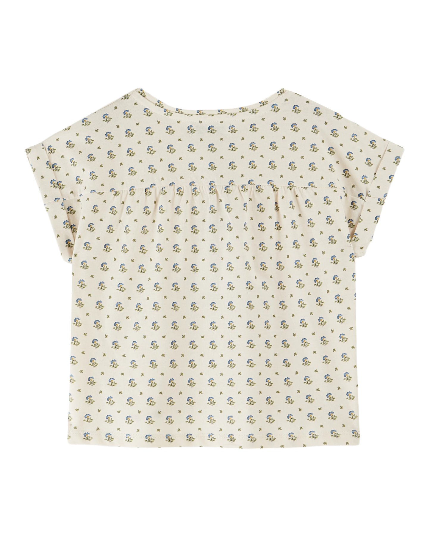 T-shirt coton bio à fleurs iris