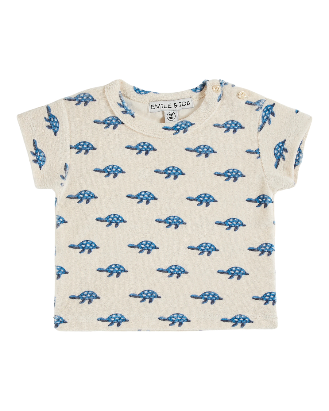 T-shirt éponge tortues écru