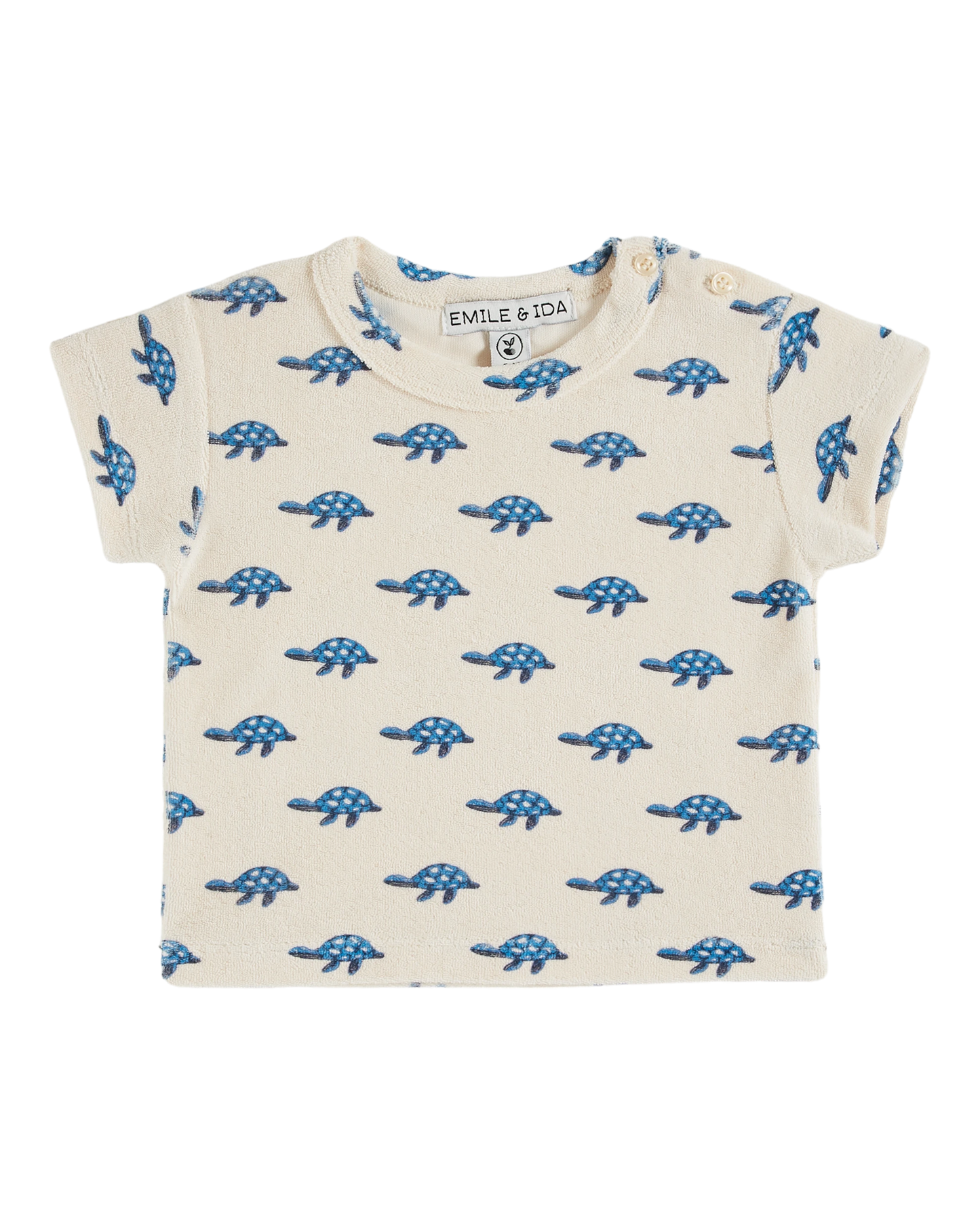 T-shirt éponge tortues écru