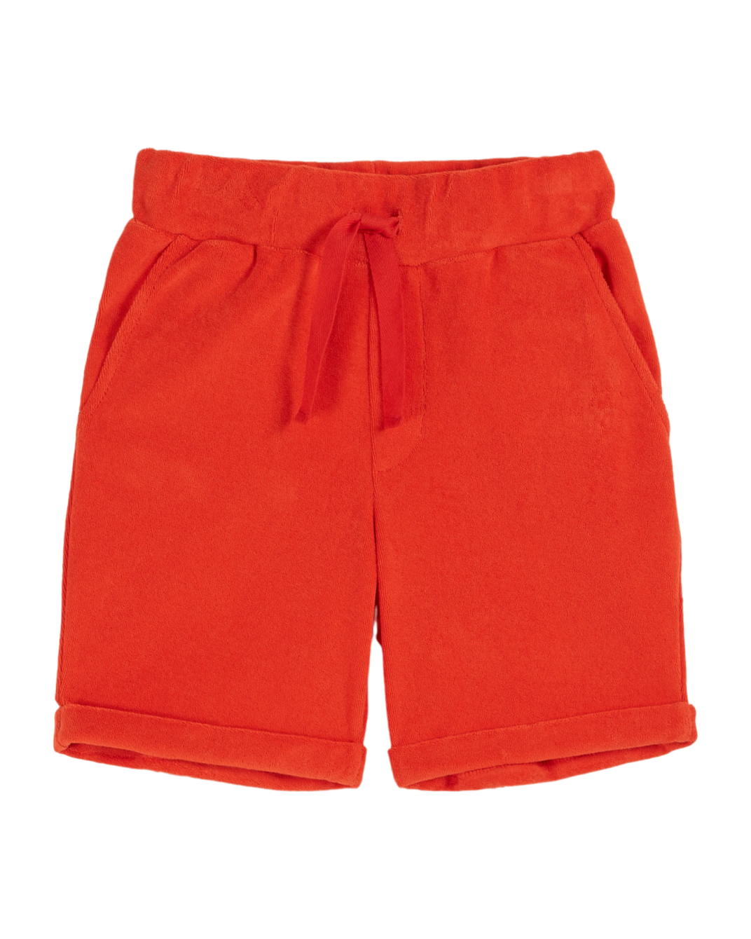 Short éponge uni rouge