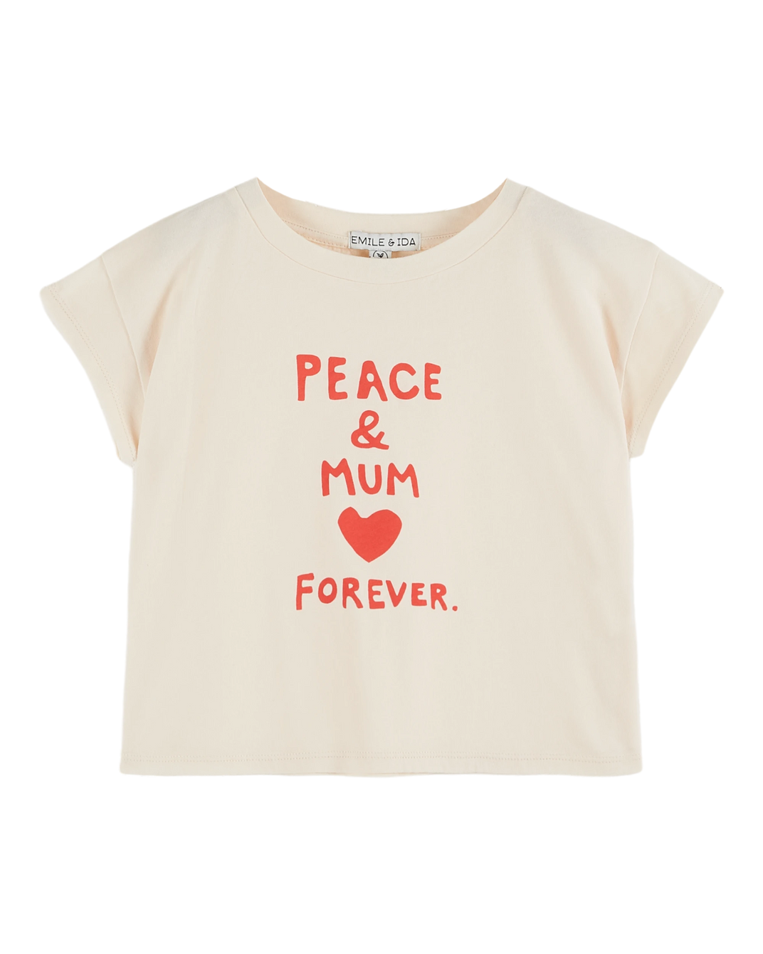 T-shirt coton bio Mum Forever crème