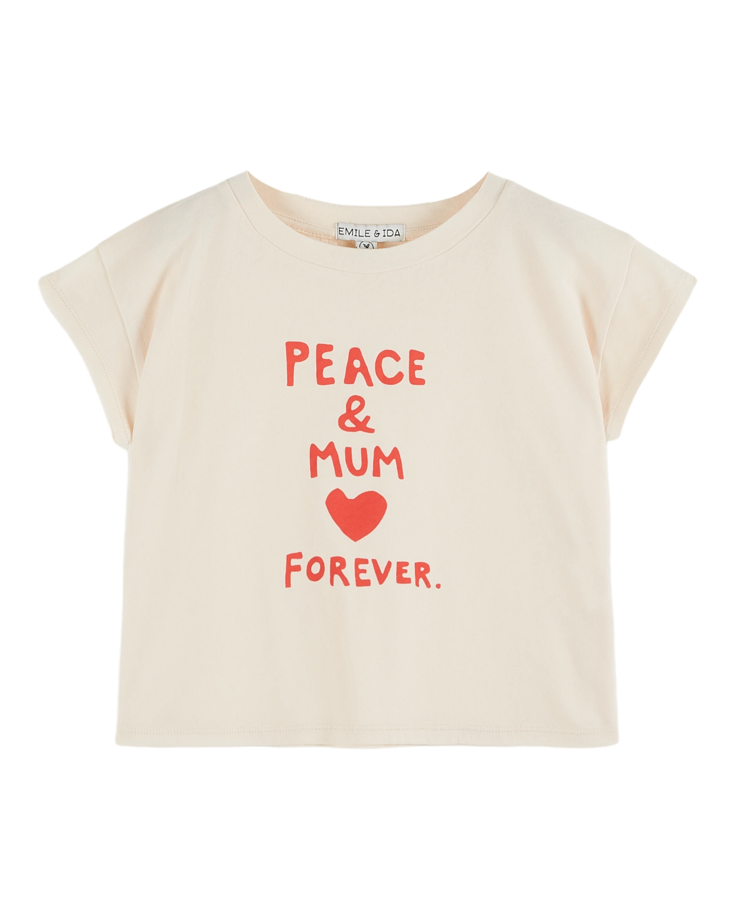 T-shirt coton bio Mum Forever crème