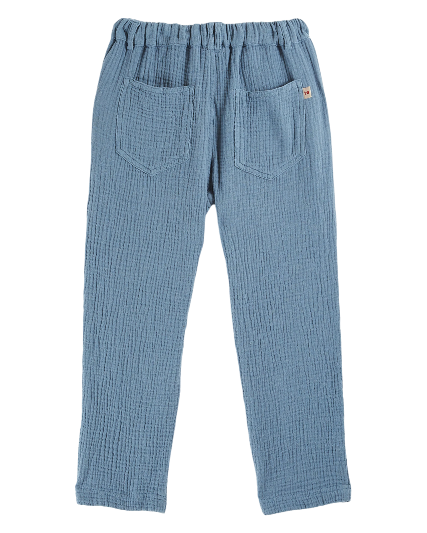 Pantalon gaze de coton gris bleu