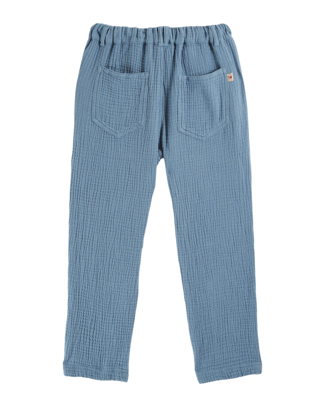 Pantalon gaze de coton gris bleu