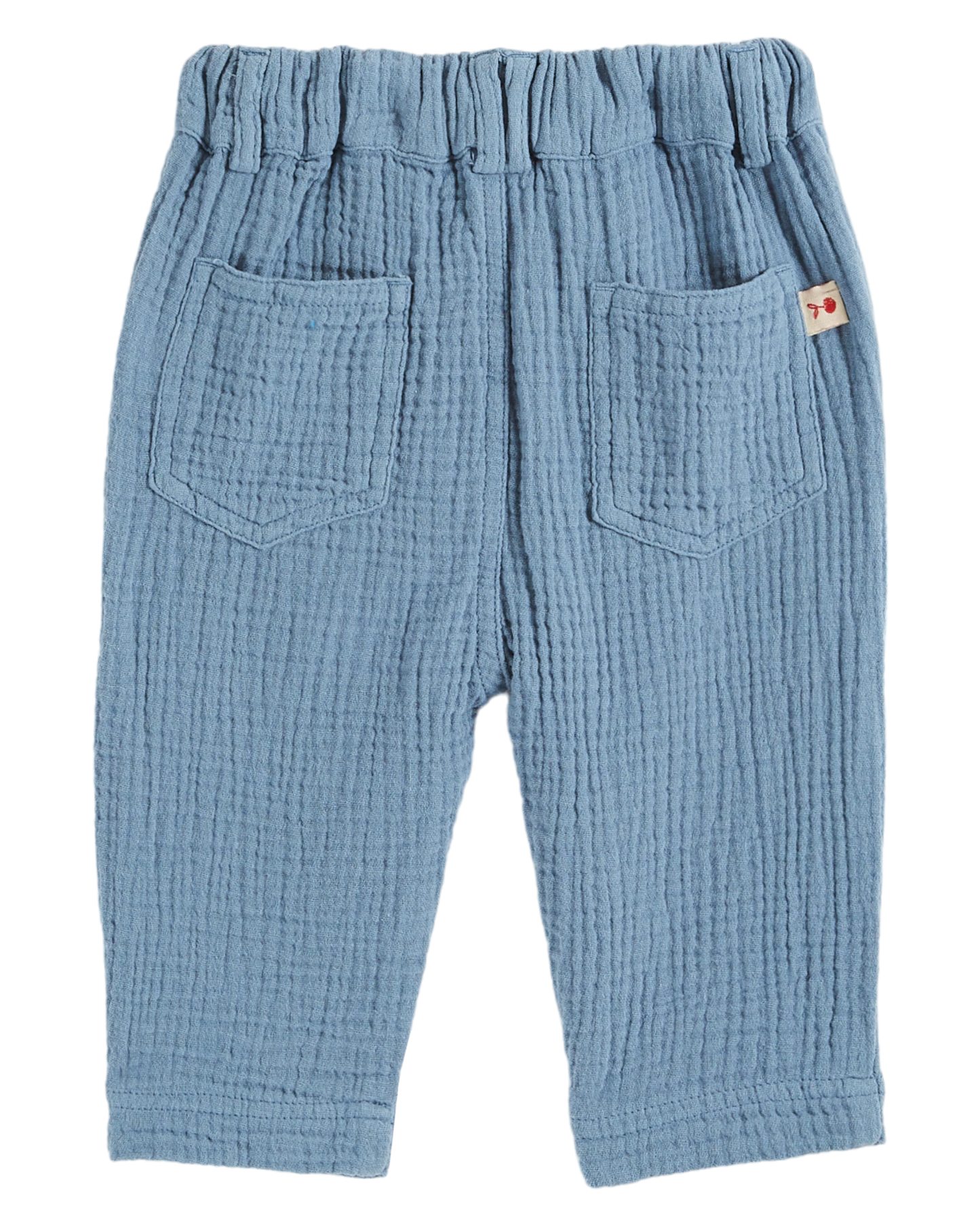 Pantalon gaze de coton gris bleu