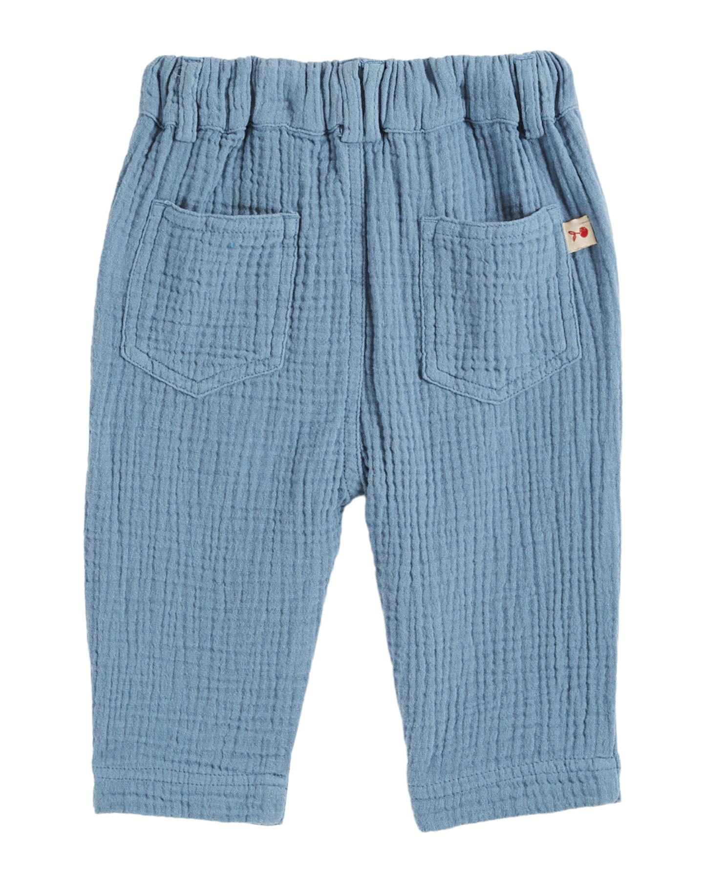 Pantalon gaze de coton gris bleu