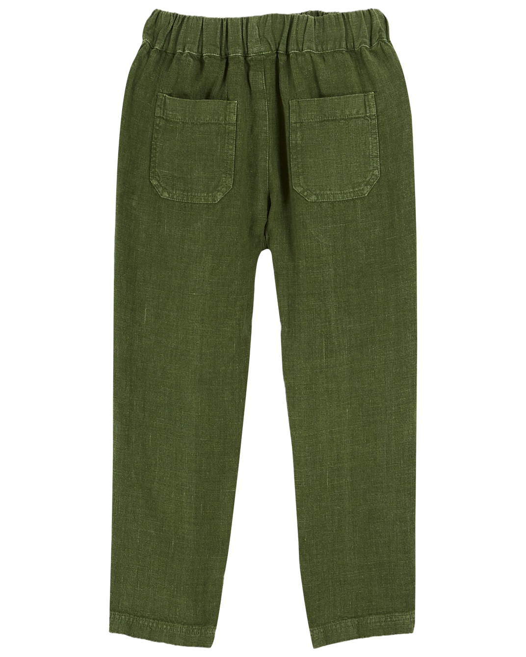 Pantalon lin vert foncé