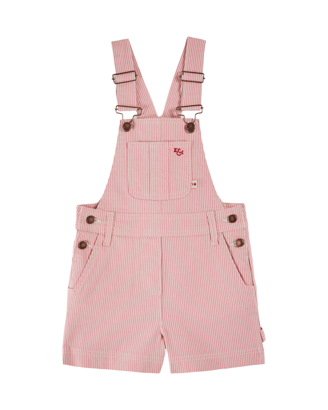 Salopette rayures denim rose