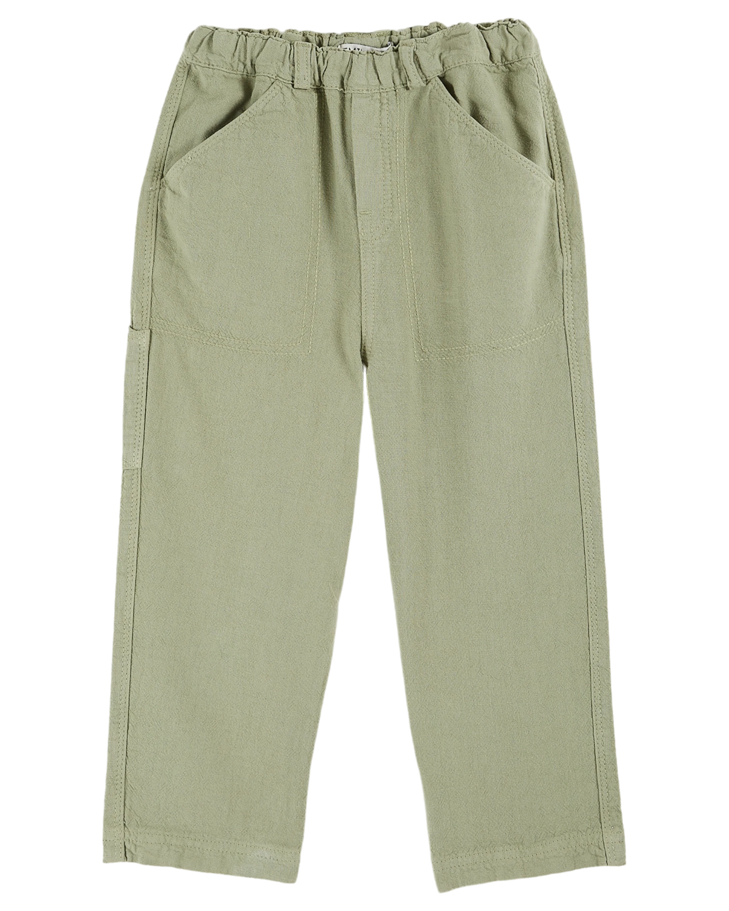 Pantalon coton et lin avocat