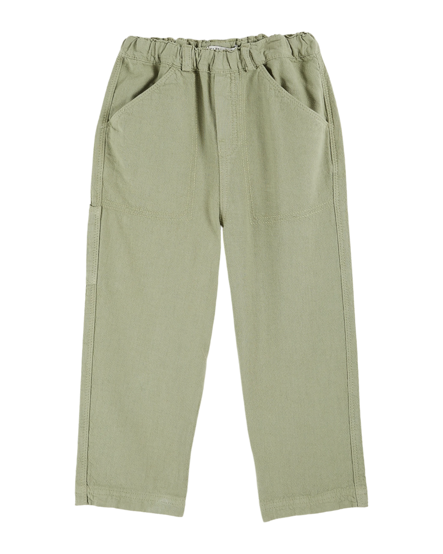 Pantalon coton et lin avocat