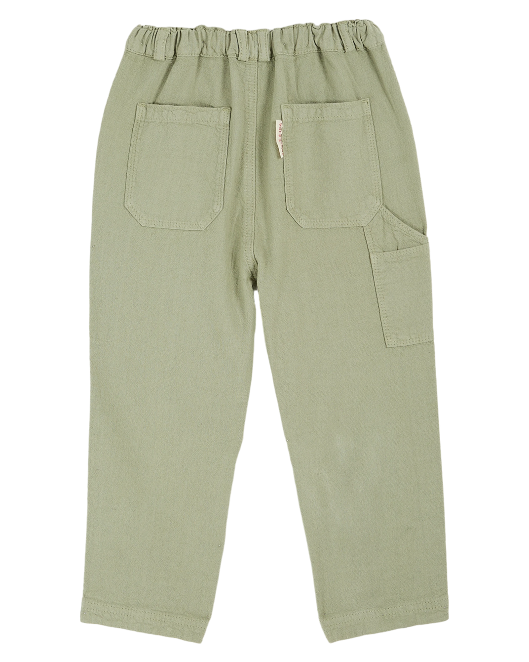 Pantalon coton et lin avocat