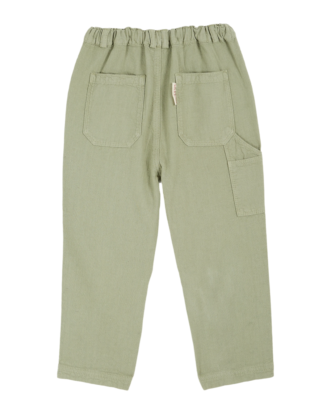 Pantalon coton et lin avocat