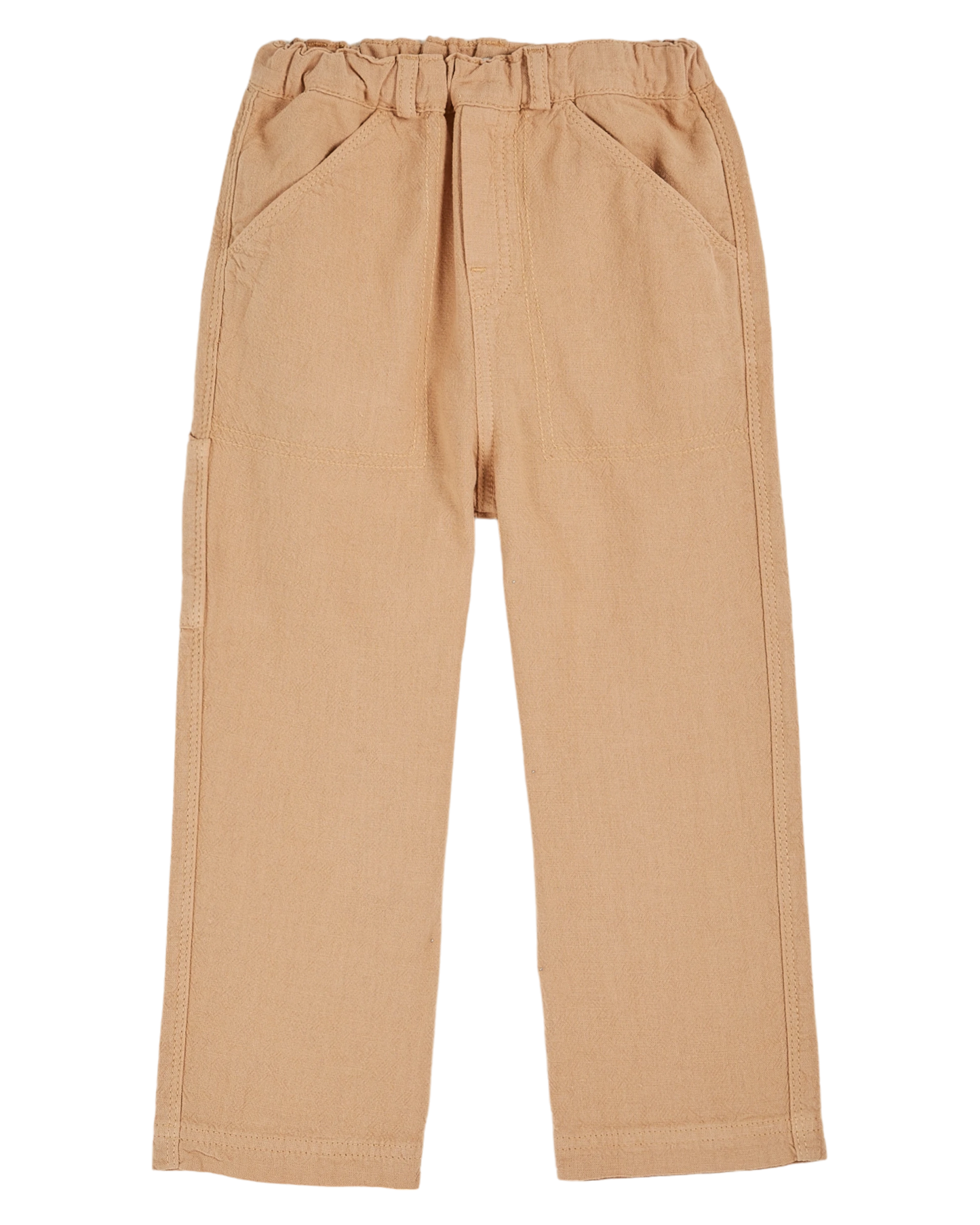 Pantalon coton et lin sésame